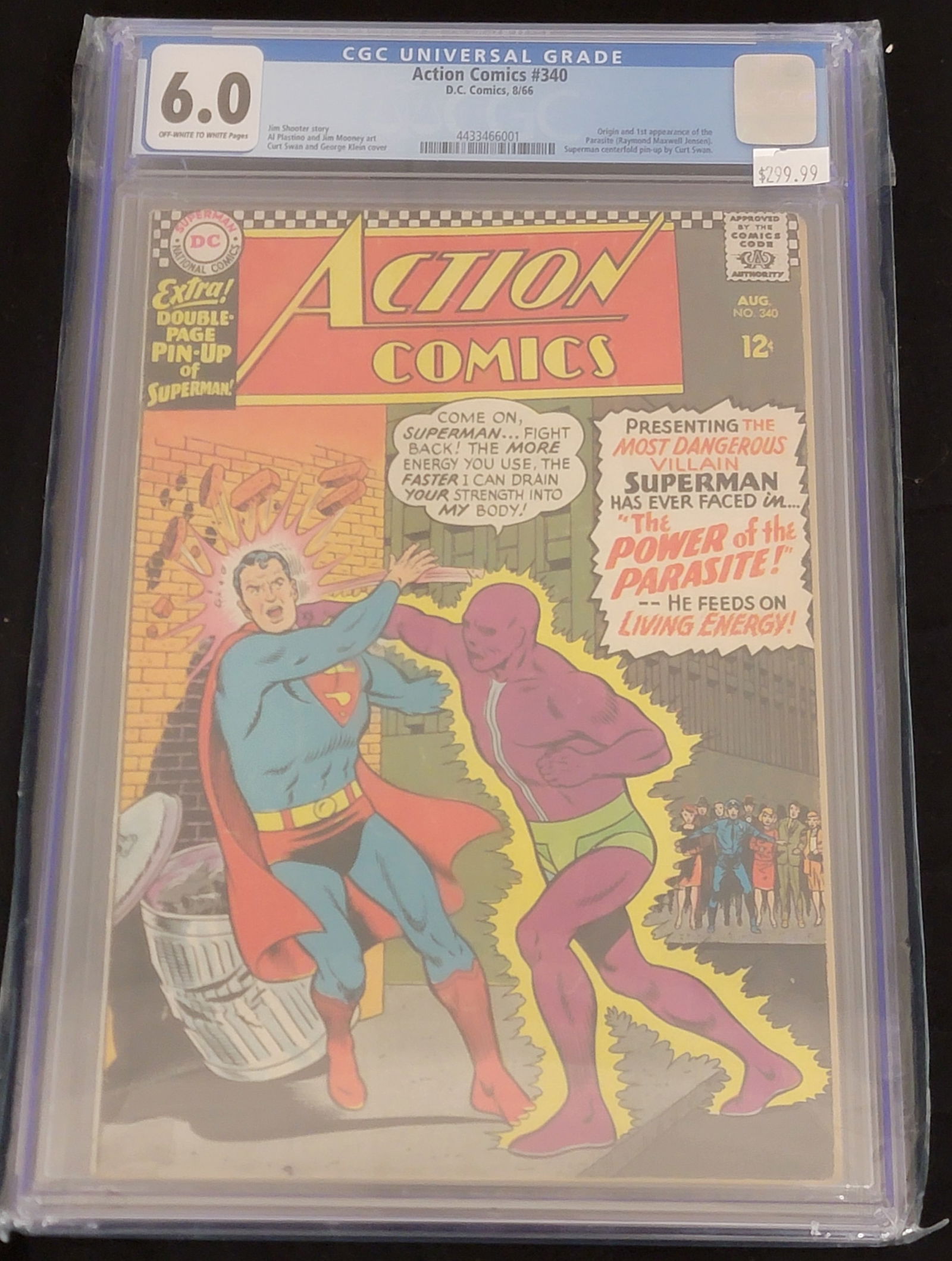 Action Comics 340 CGC 6.0 DC Comics 1966 1st Appearance of Parasite (1 of 2)