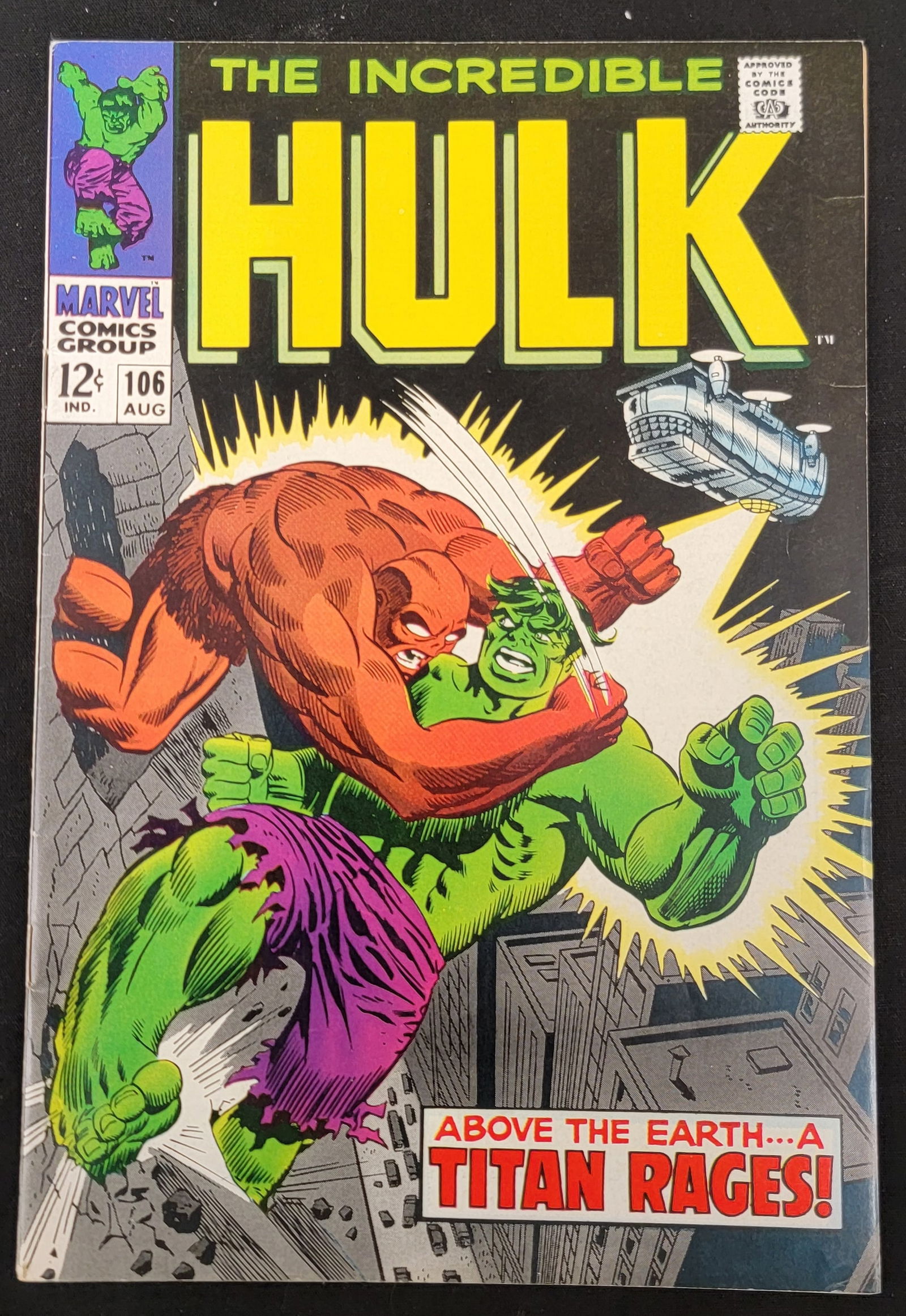 Incredible Hulk 106 Marvel Comics 1968 (1 of 2)