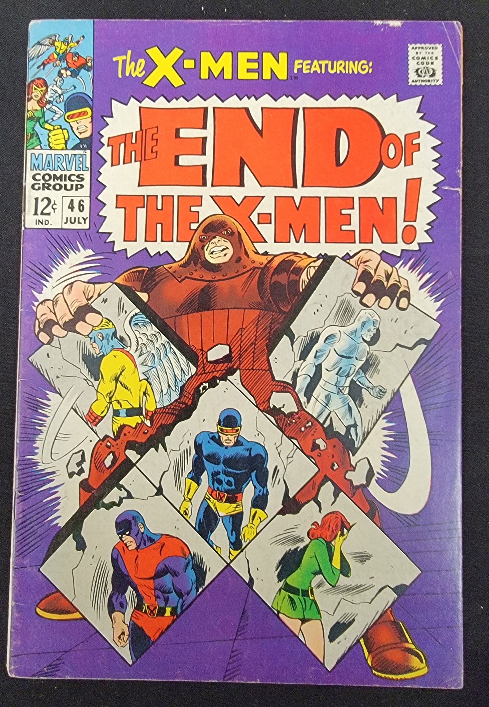 Marvel Comics The X-Men 46 July 1968 Silver Age Juggernaut Cover Raw Condition (1 of 2)