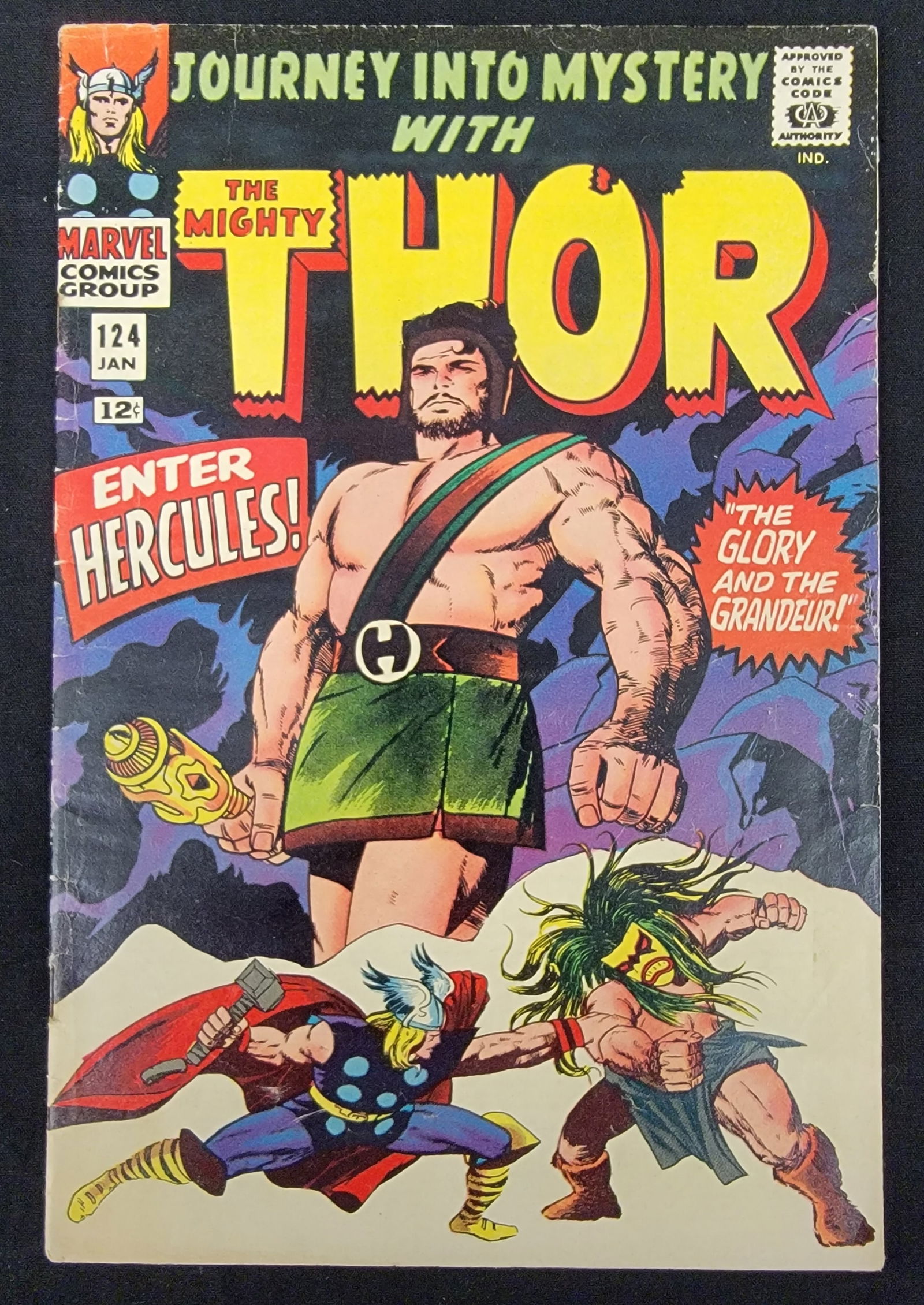 Journey Into Mystery No. 124 1966 Marvel Comics Featuring the First Appearance of Hercules (1 of 2)