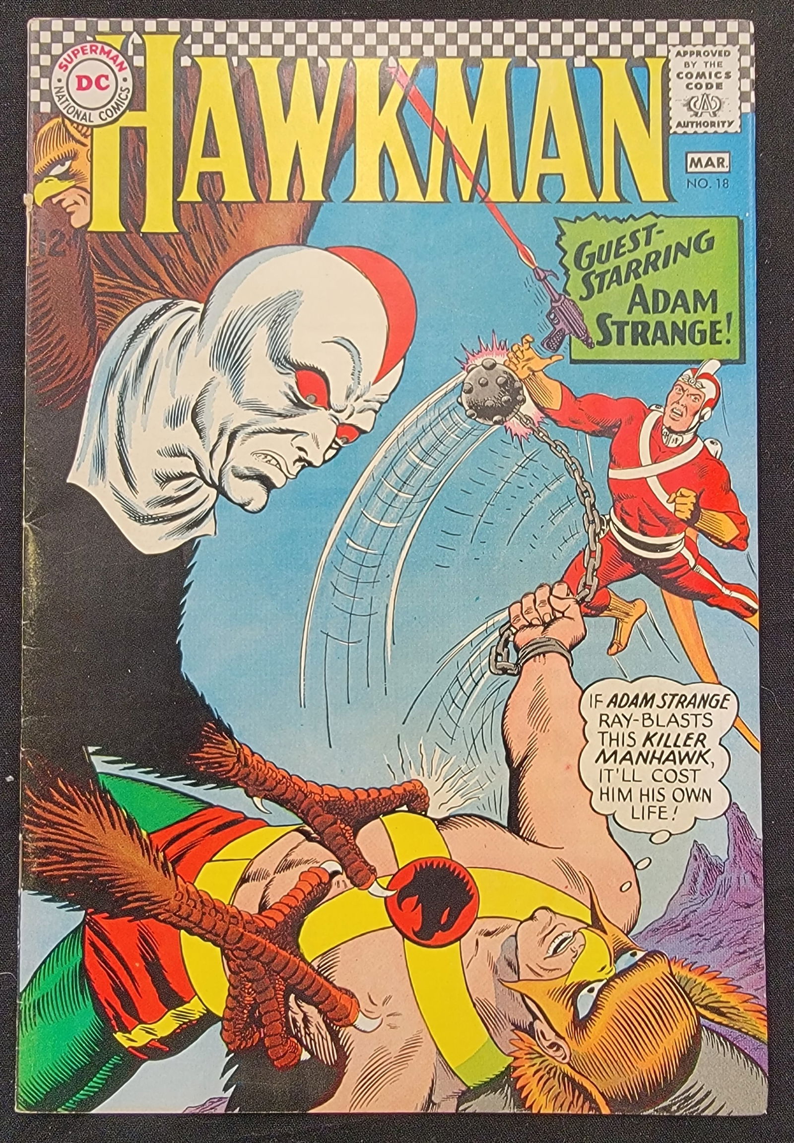 Hawkman 18 DC Comics 1967 Adam Strange Appearance (1 of 2)