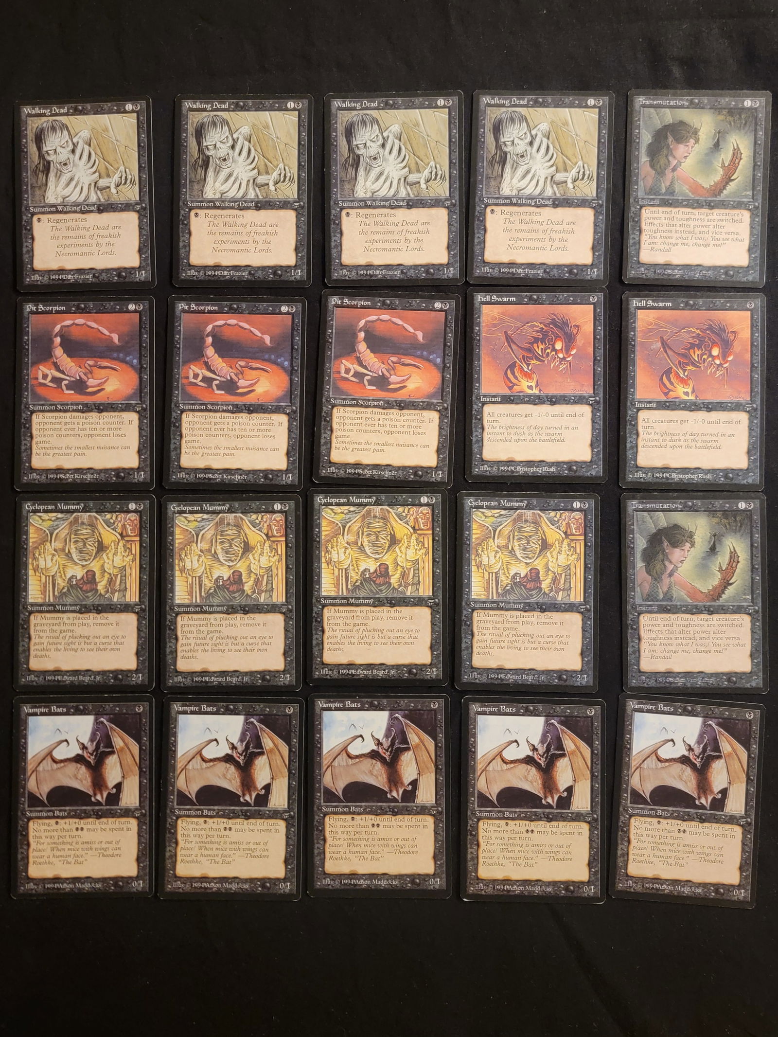 Magic: The Gathering Black Legends Expansion 20 Trading Cards (1 of 2)