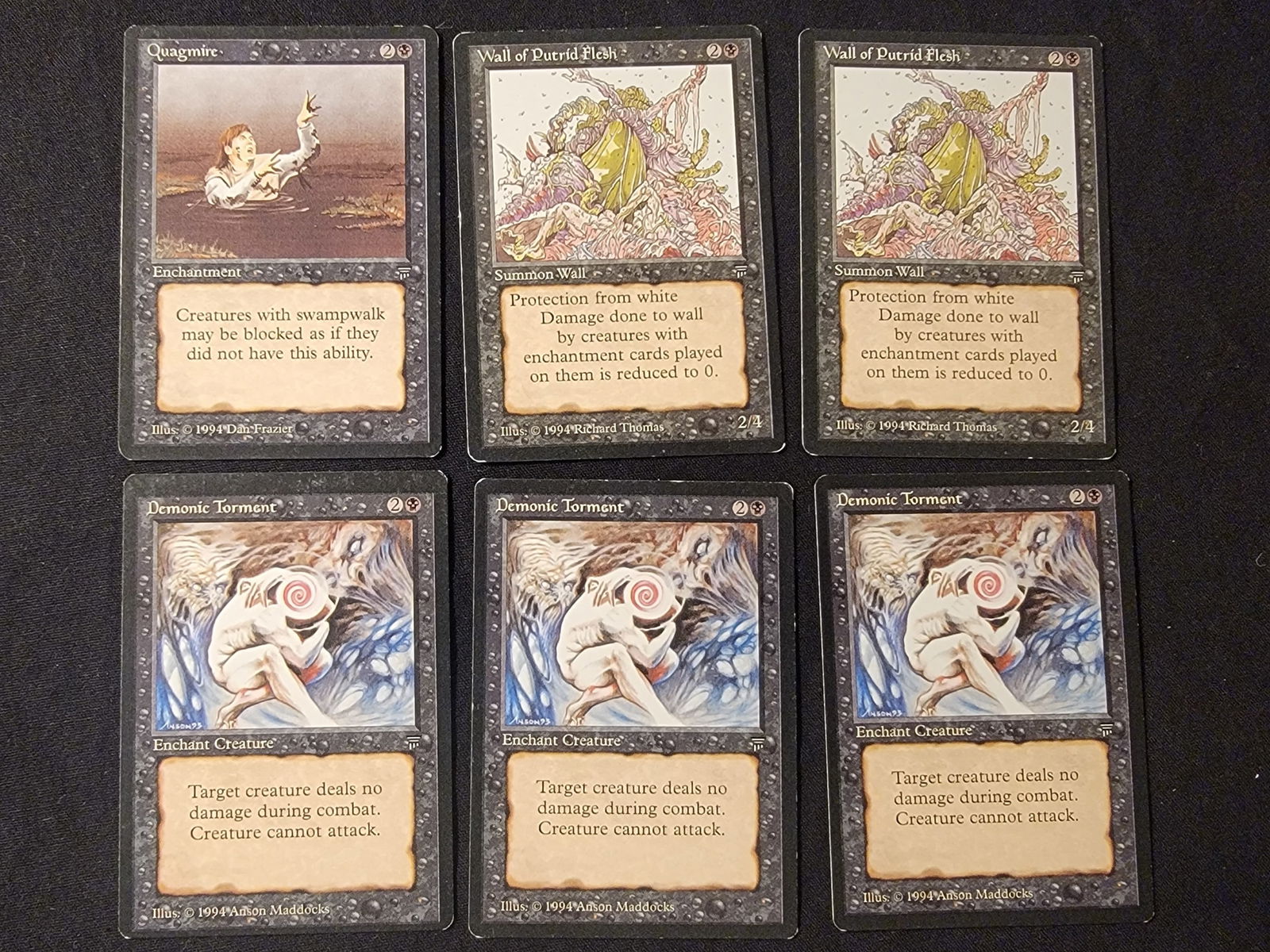 Magic: The Gathering Black Legends Expansion 6 Trading Cards (1 of 2)