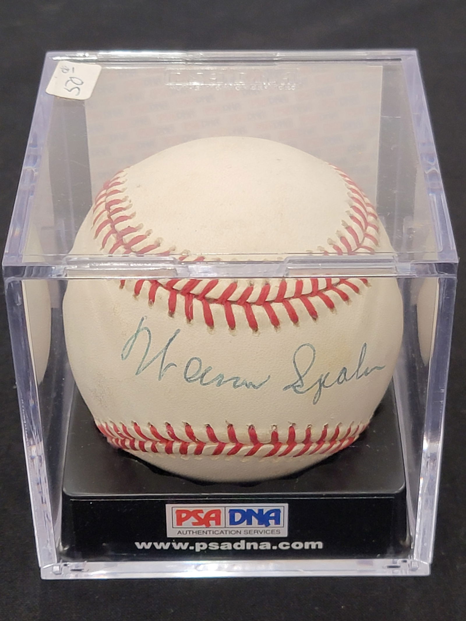 Warren Spahn Braves Autographed Baseball with PSA/DNA Authentication (1 of 1)