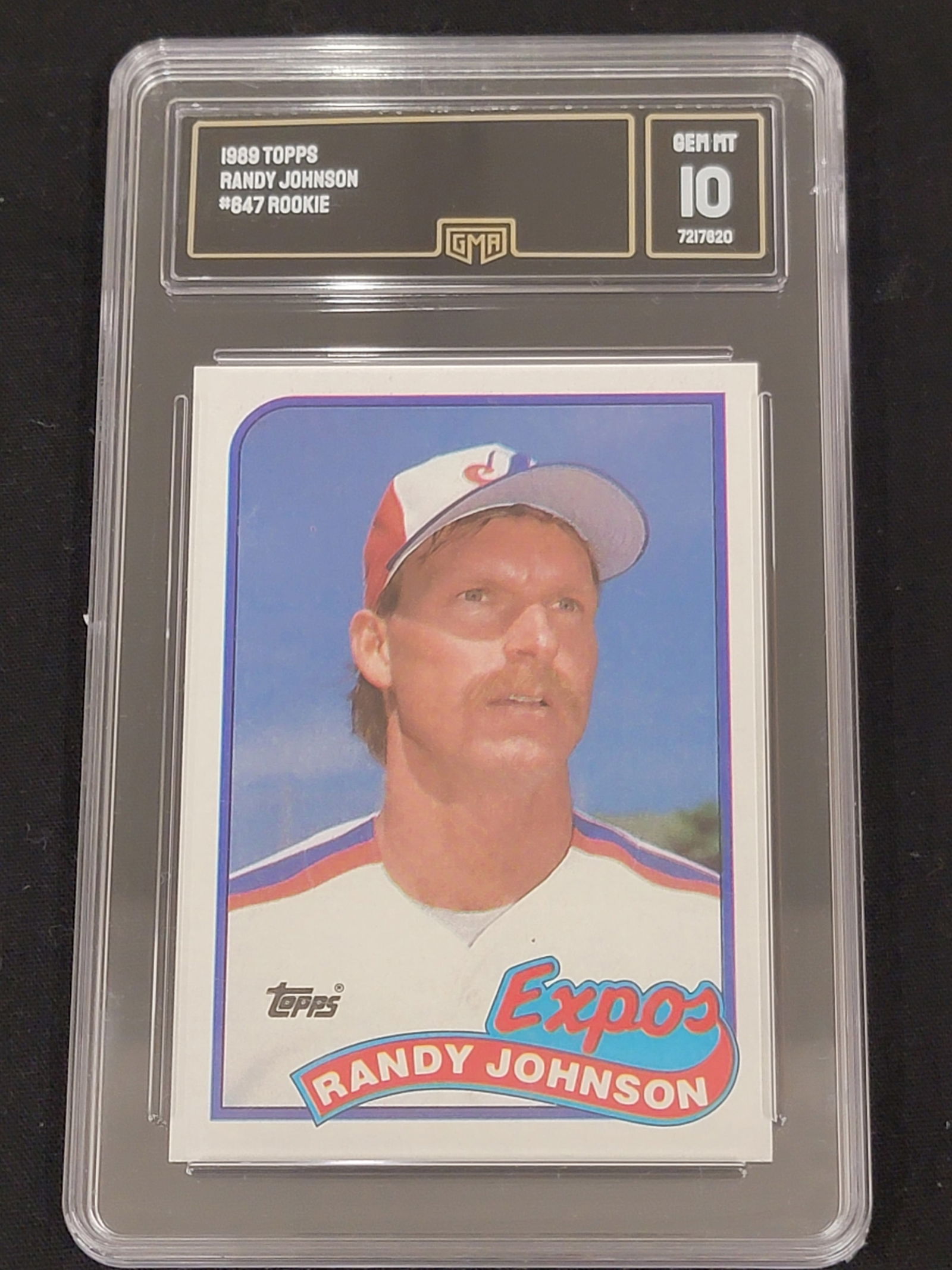 1989 Topps Randy Johnson Rookie Card 647 GMA GEM MT 10 (1 of 2)