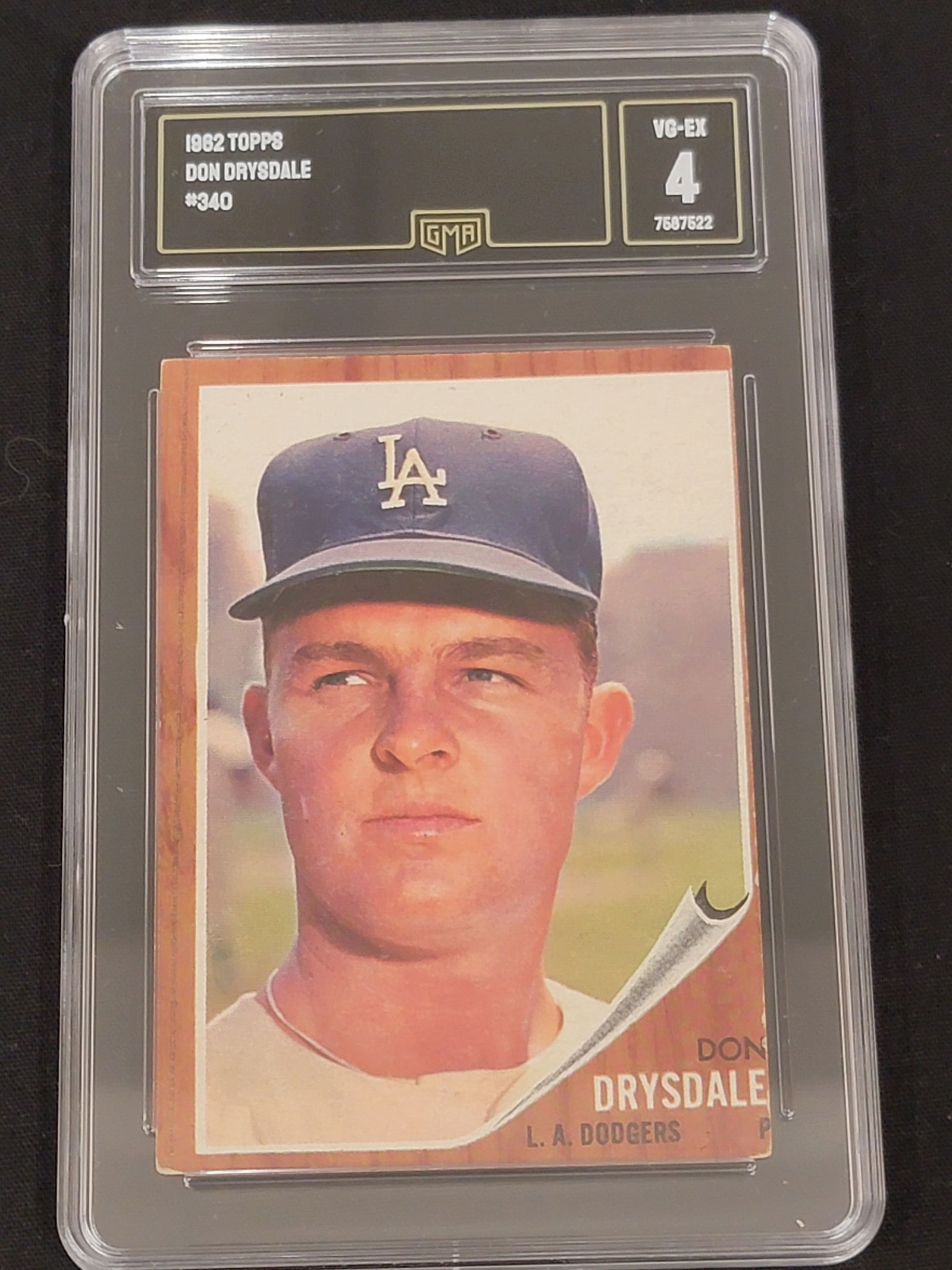 1962 Topps Don Drysdale 340 Baseball Card (1 of 2)