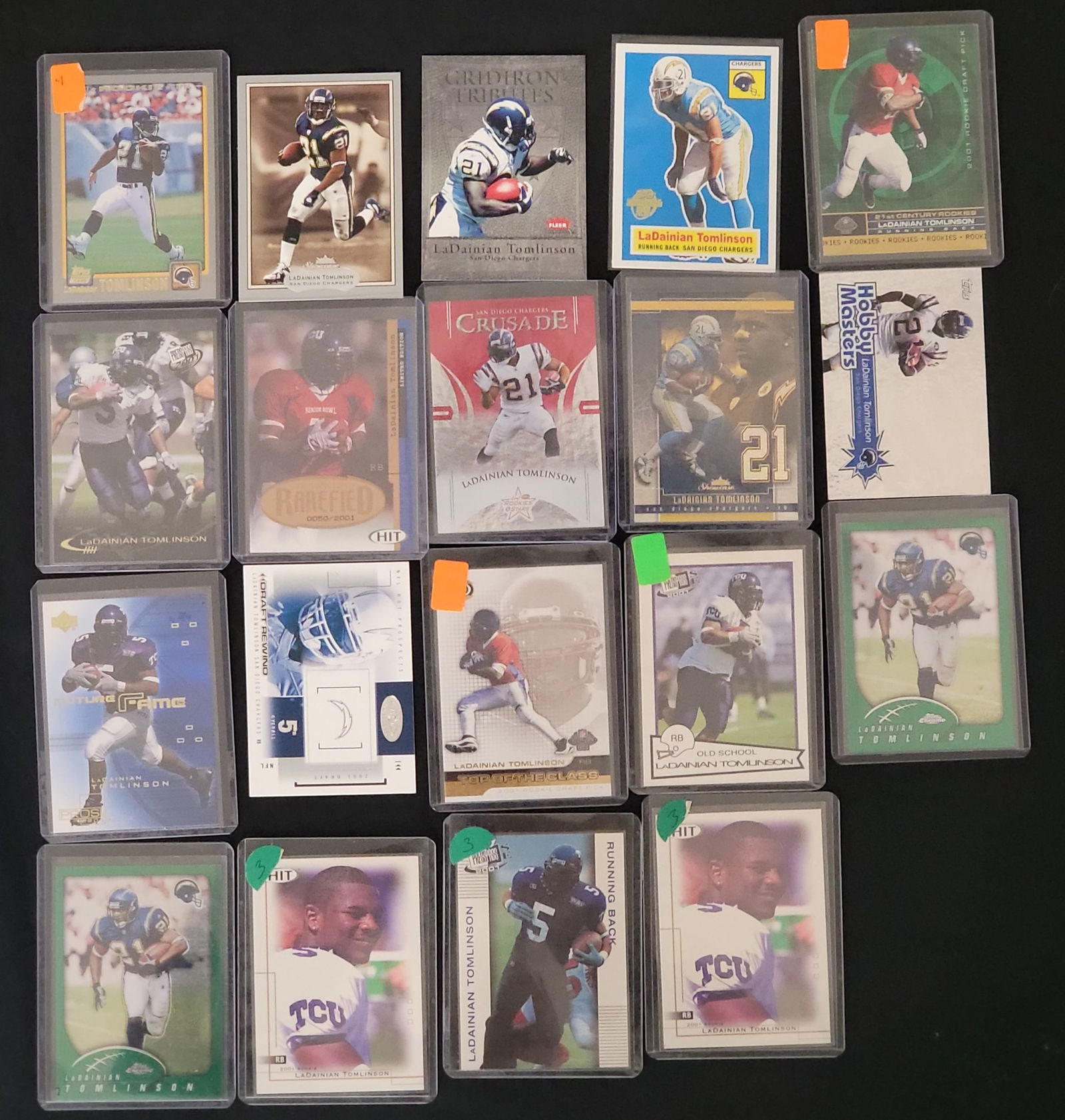LaDainian Tomlinson Football Trading Cards Including Rookie Era Issues (1 of 2)