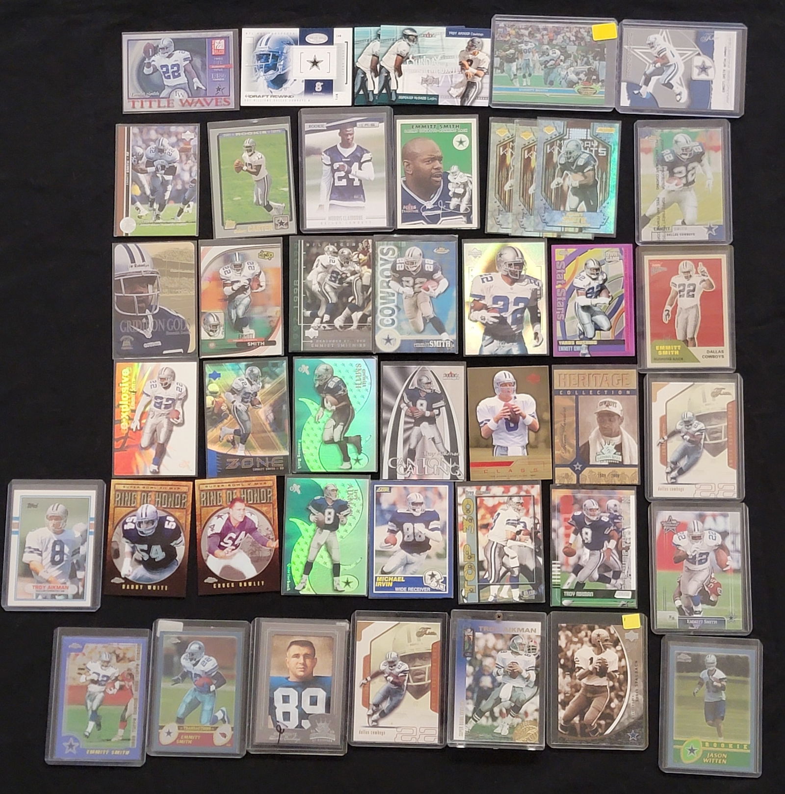 Dallas Cowboys Football Trading Cards Featuring Emmitt Smith Rookie Cards and Team Legends (1 of 1)