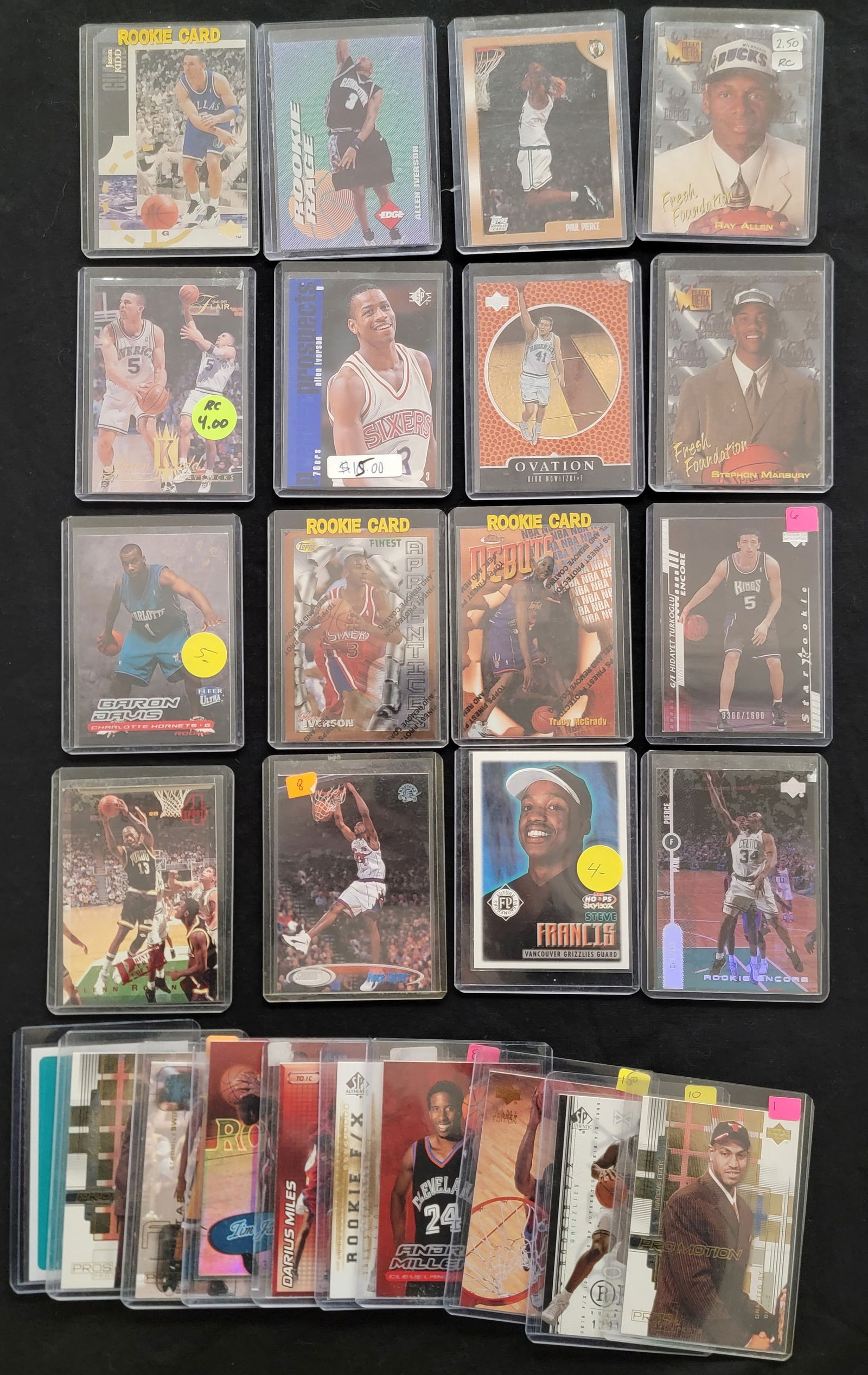 1990s and 2000s NBA Basketball Trading Cards Including Rookie Cards and Star Players (1 of 2)