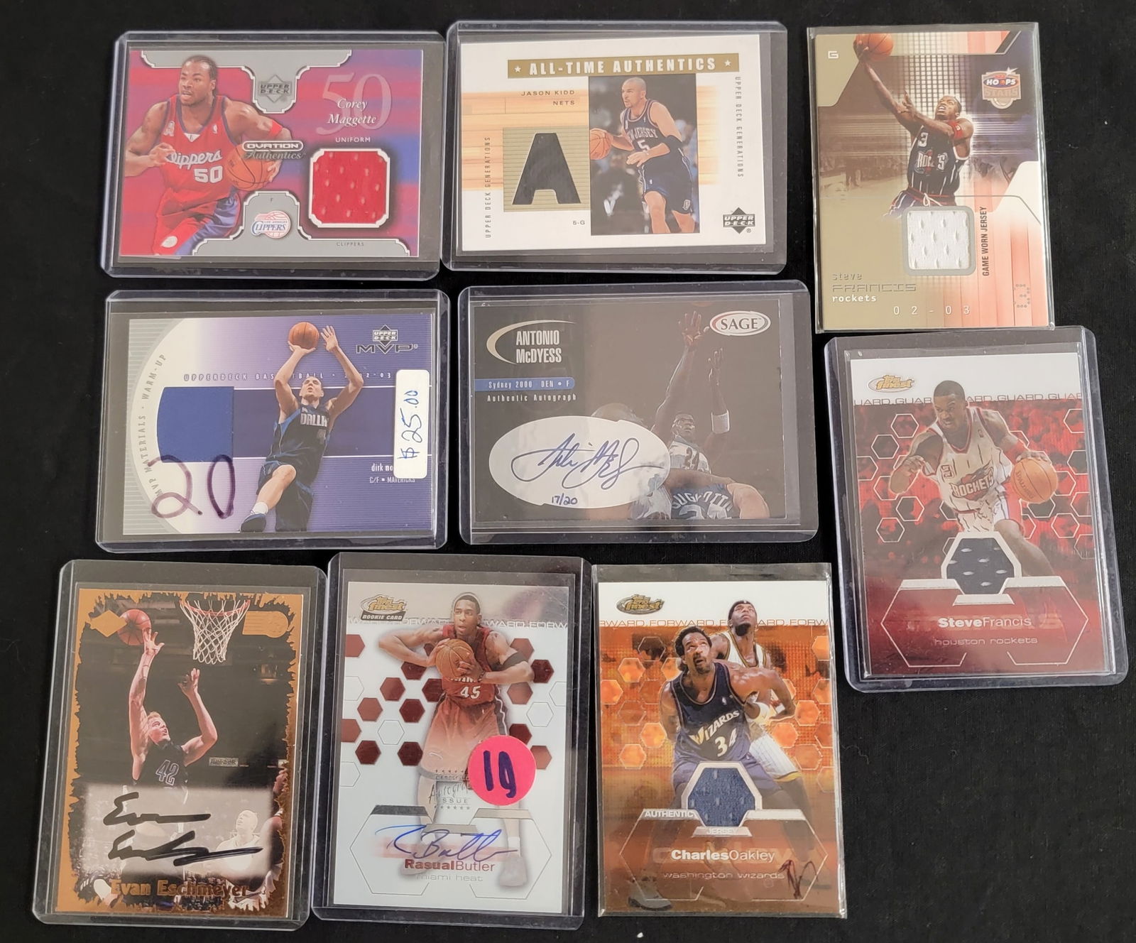 NBA Memorabilia and Autographed Trading Cards Including 2000 SAGE Antonio McDyess (1 of 2)