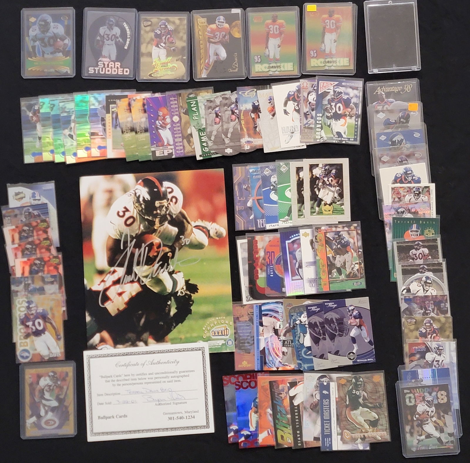 Terrell Davis Denver Broncos Memorabilia and Signed Photograph (1 of 2)