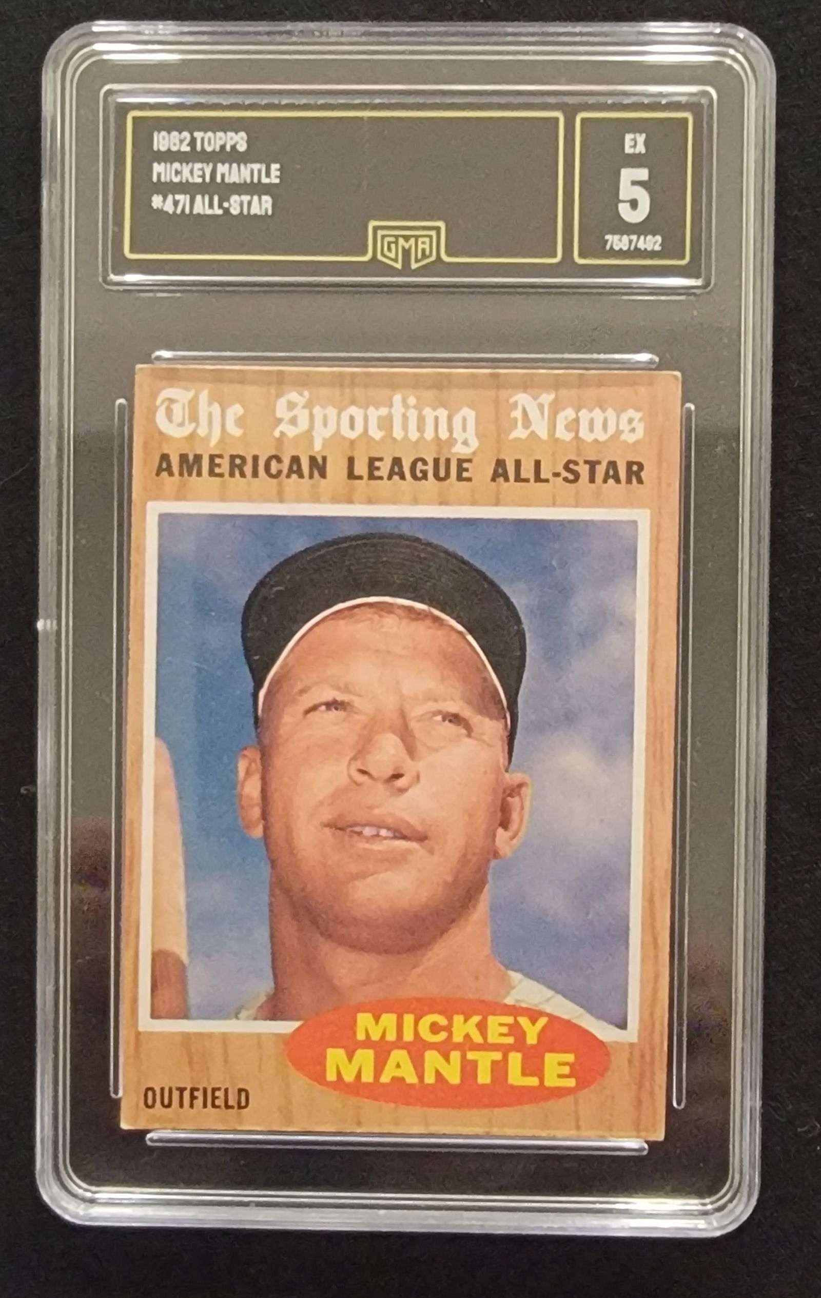 1962 Topps 471 Mickey Mantle All-Star Graded Card (1 of 2)