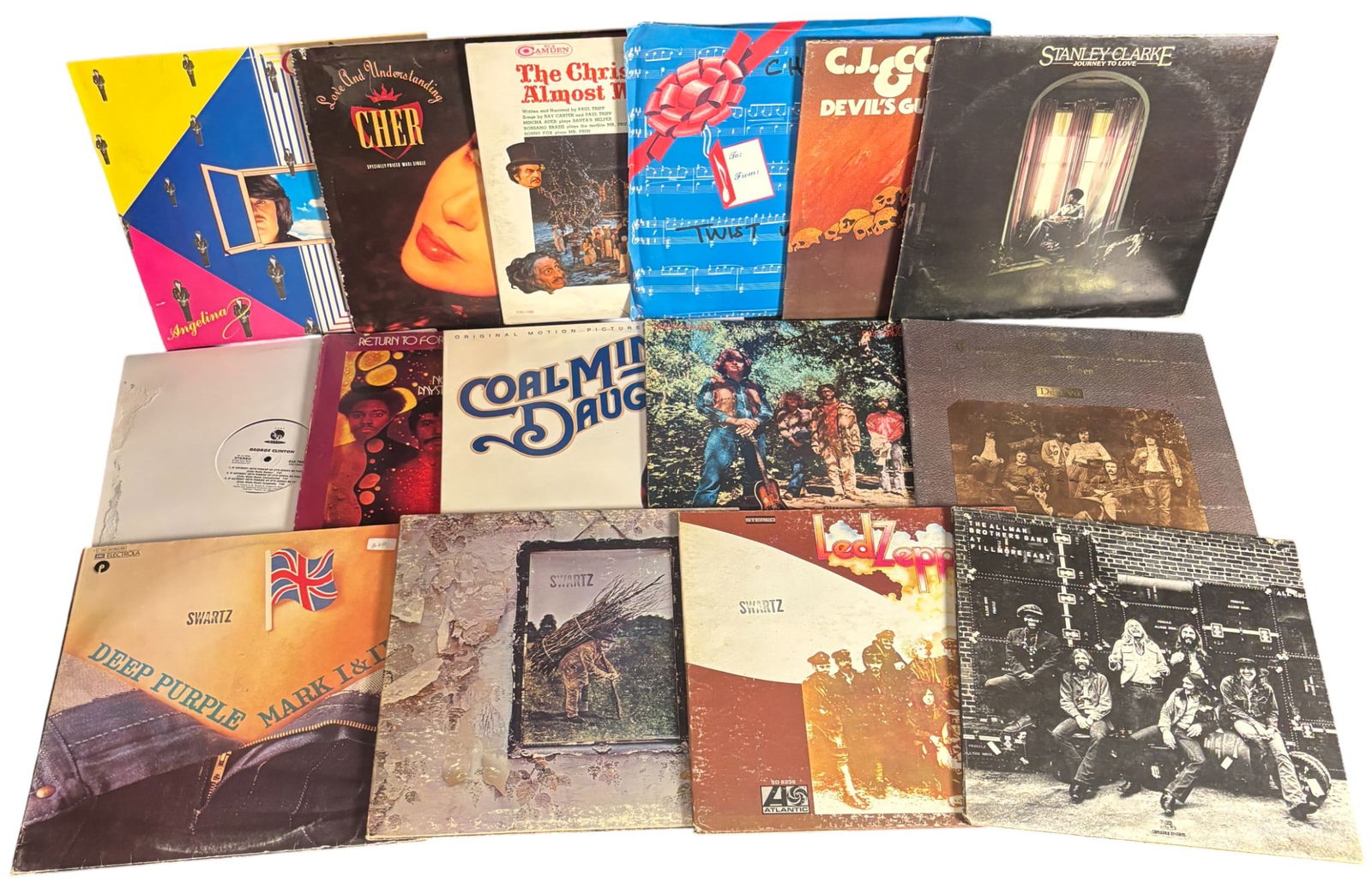 Vintage Vinyl LP Records Including Led Zeppelin and The Allman Brothers Band (1 of 1)