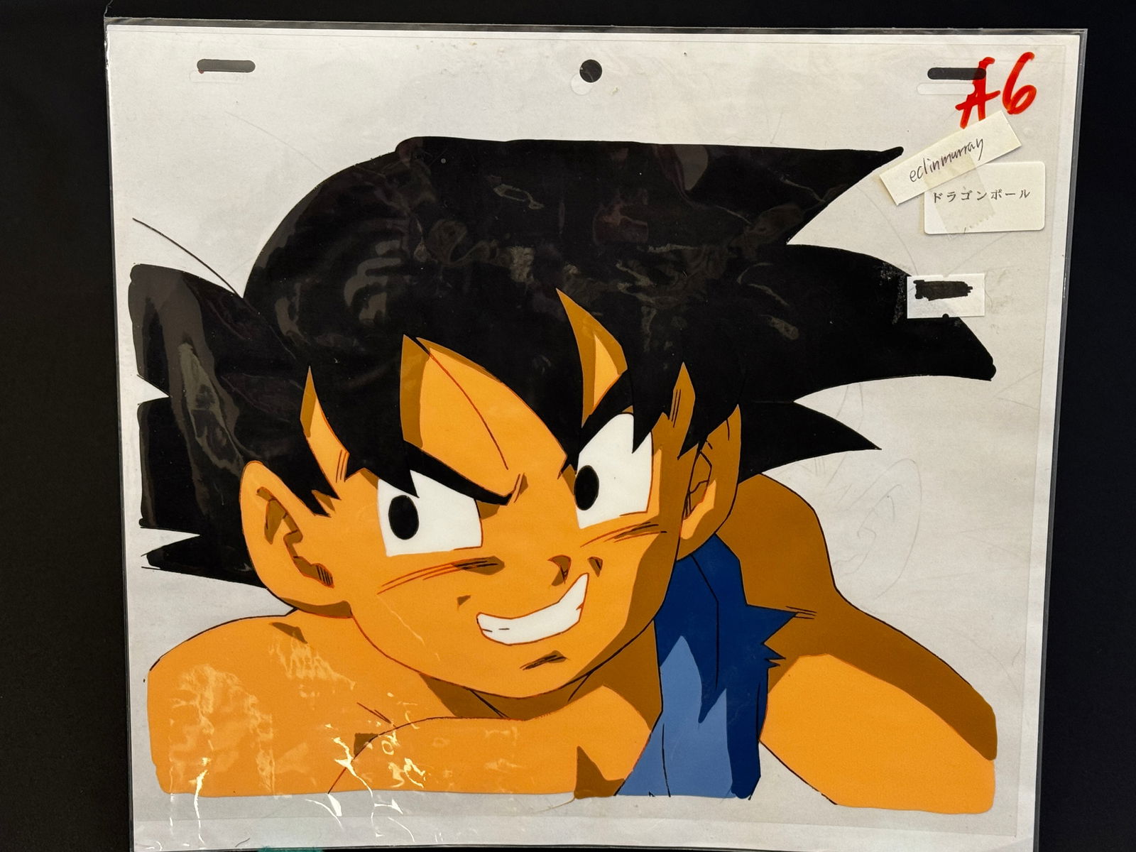 A Pair of Dragon Ball Goku Production Cel and Animation Sketch (1 of 3)