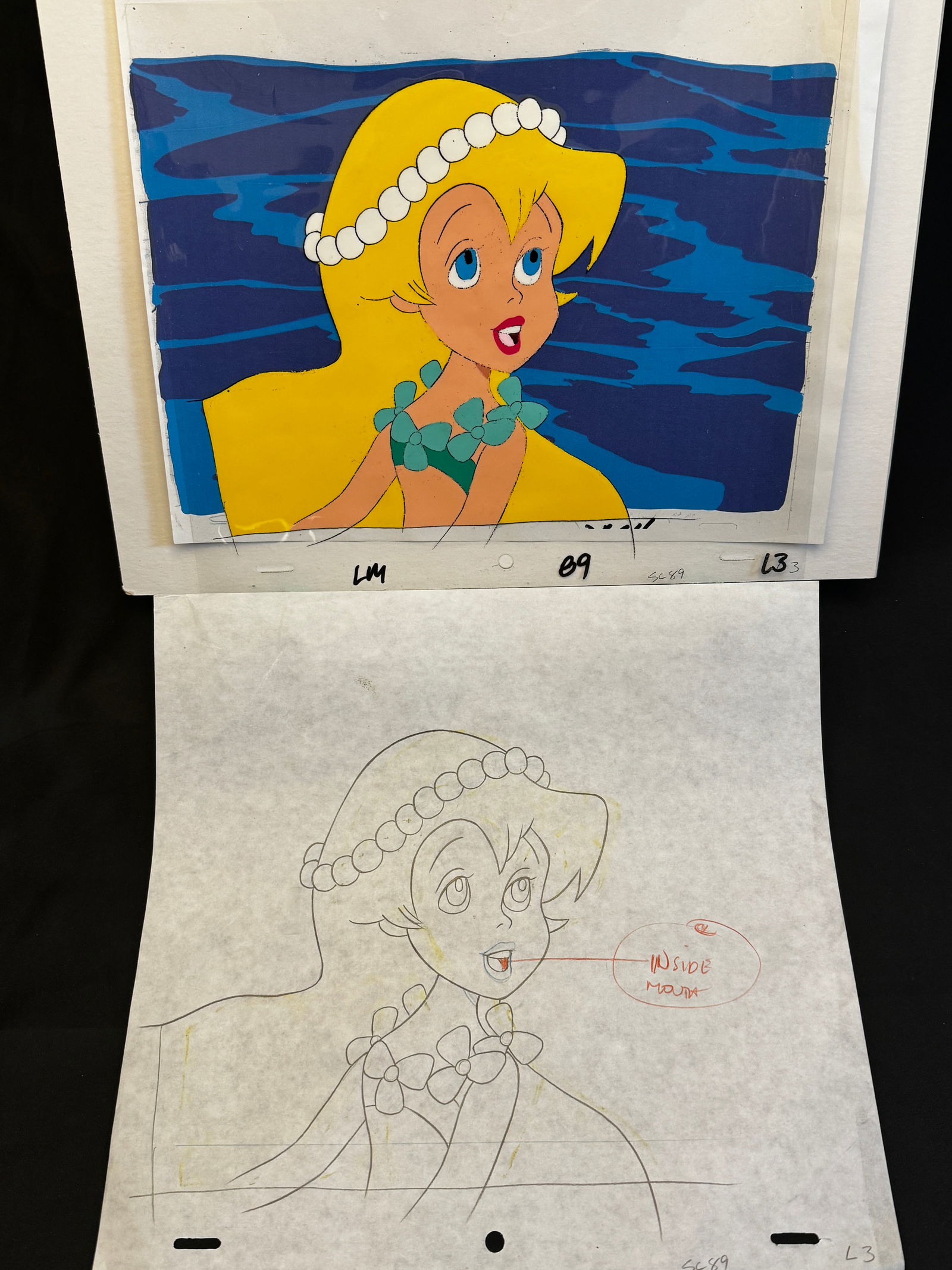 A Pair of Original Production Animation Materials for The Little Mermaid (1 of 5)