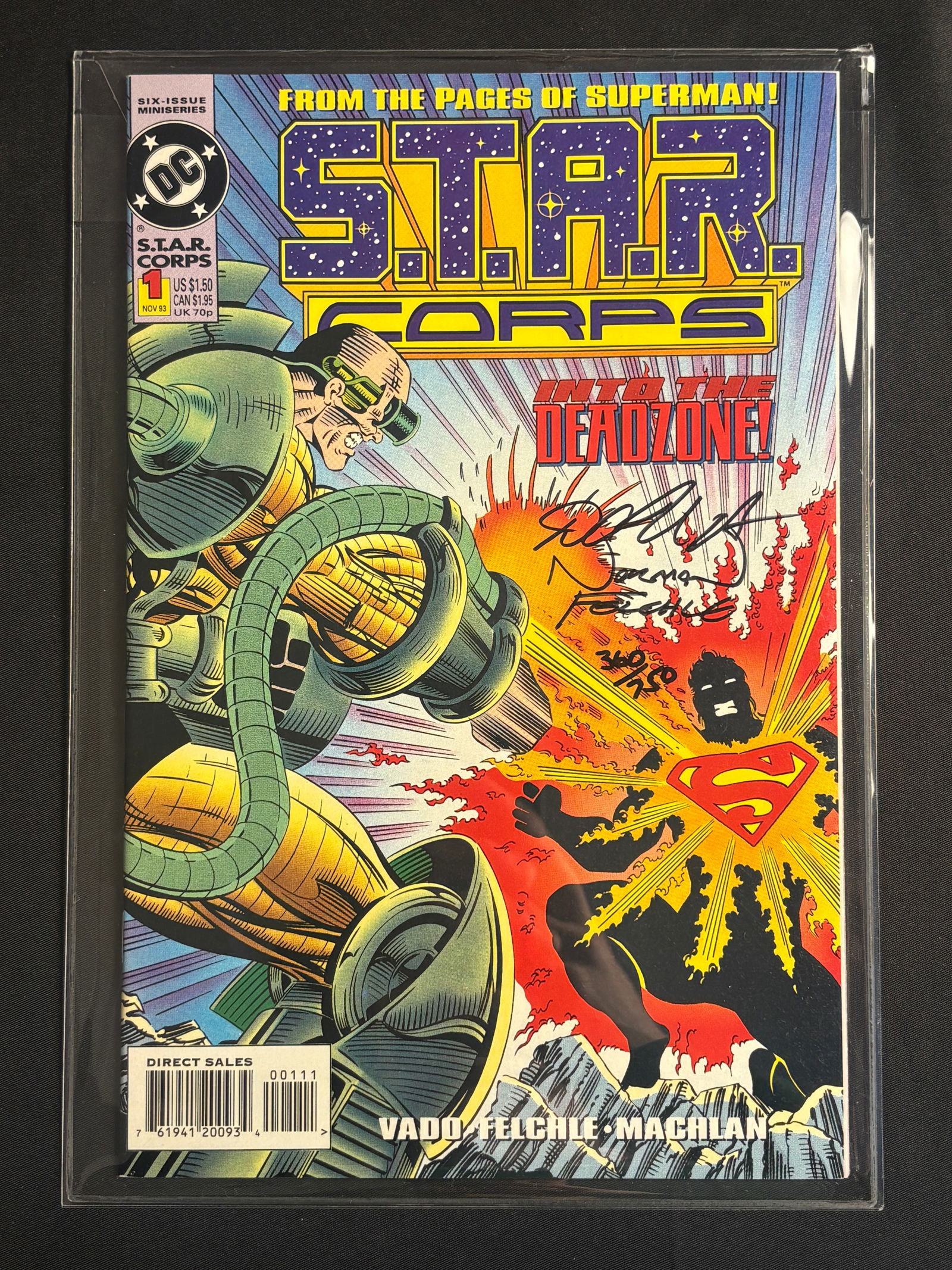 DC Comics S.T.A.R. Corps Issue 1 Signed by Dan Vado and Norman Felchle with COA (1 of 2)