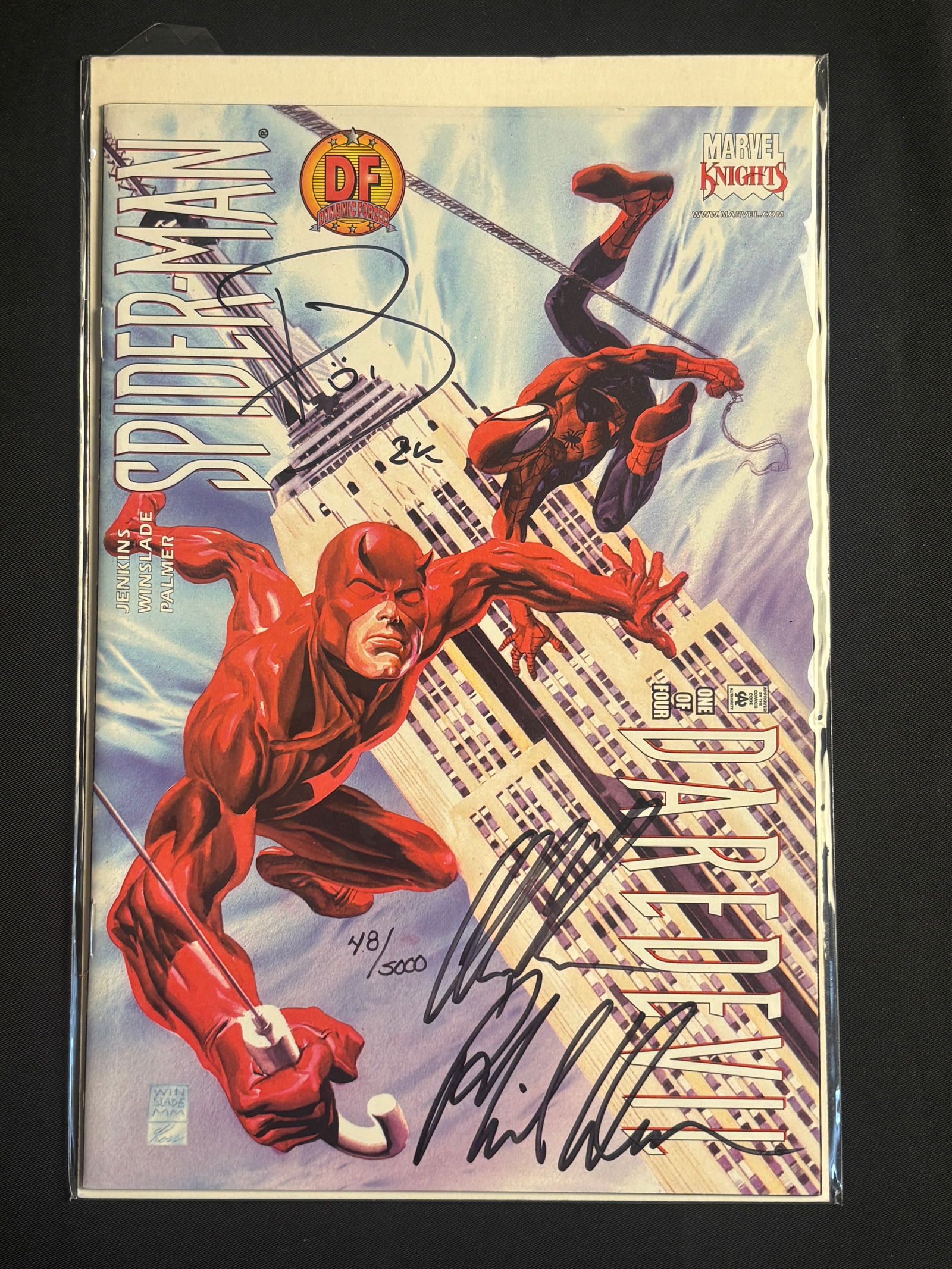 Spider-Man/Daredevil 1 Dynamic Forces Exclusive Variant Signed by Alex Ross Paul Jenkins and (1 of 2)