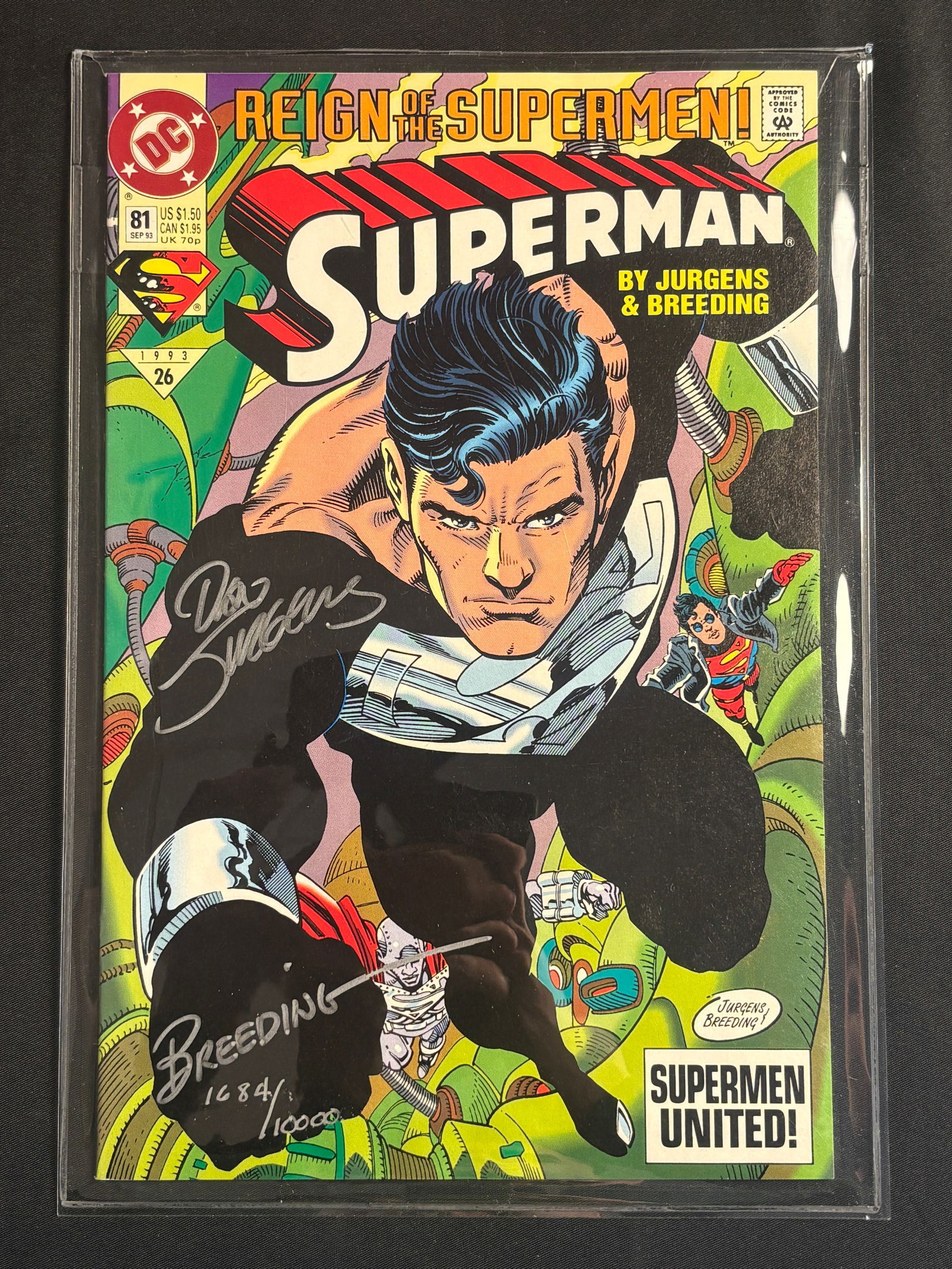 DC Comics Superman 81 Reign of the Supermen Signed Limited Edition with Dynamic Forces COA (1 of 2)