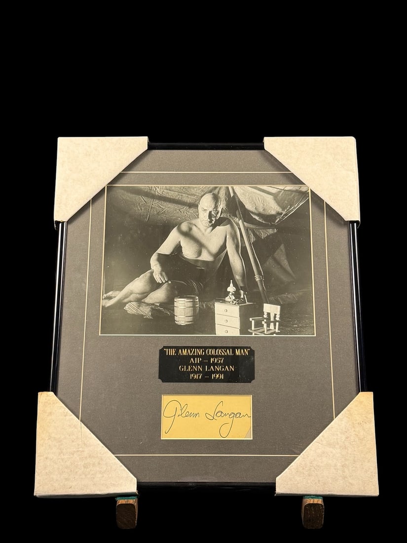 Glenn Langan Signed Photographic Display The Amazing Colossal Man 1957 (1 of 1)