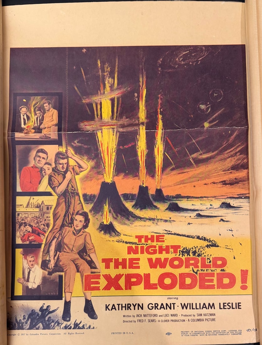 The Night the World Exploded 1957 Original One-Sheet Movie Poster (1 of 1)