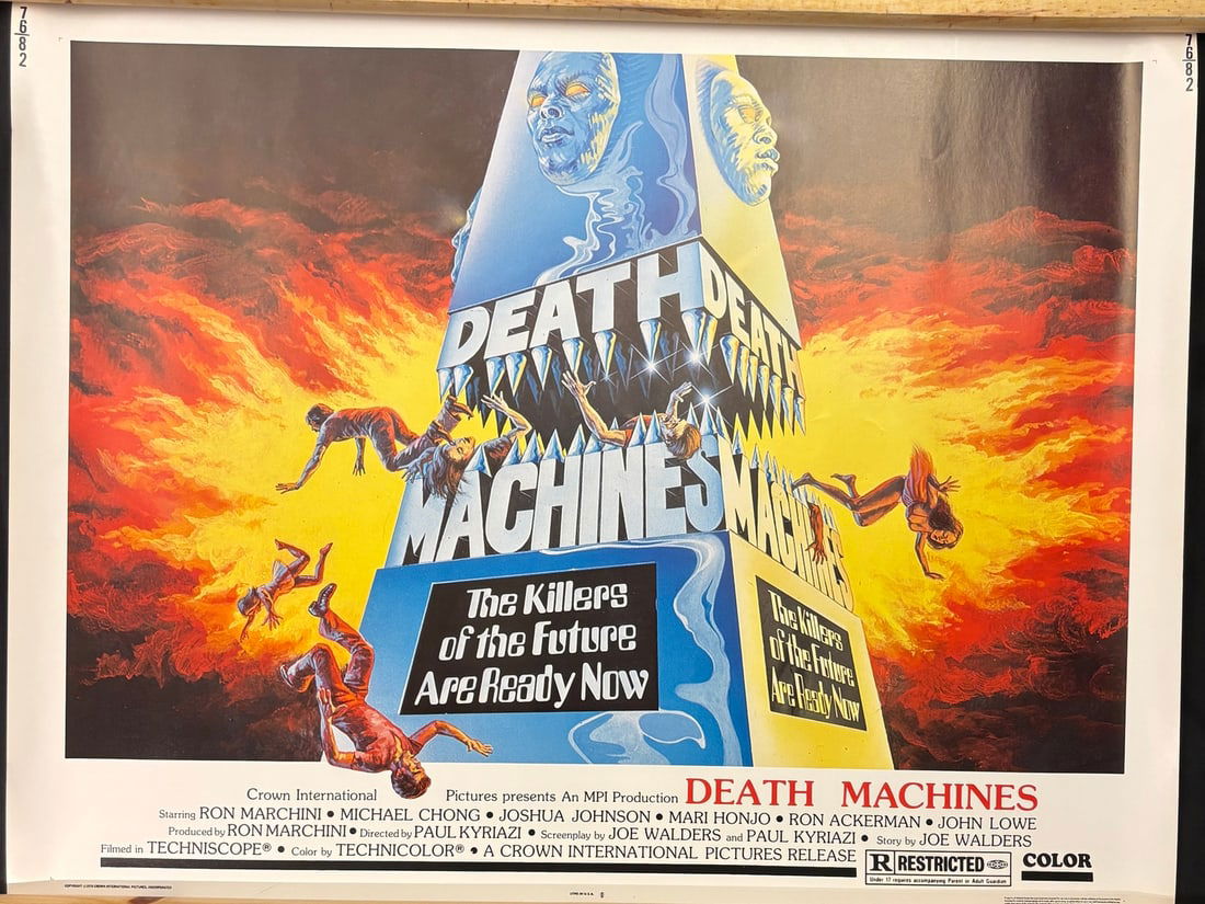 Death Machines 1976 Original Half Sheet Movie Poster (1 of 1)