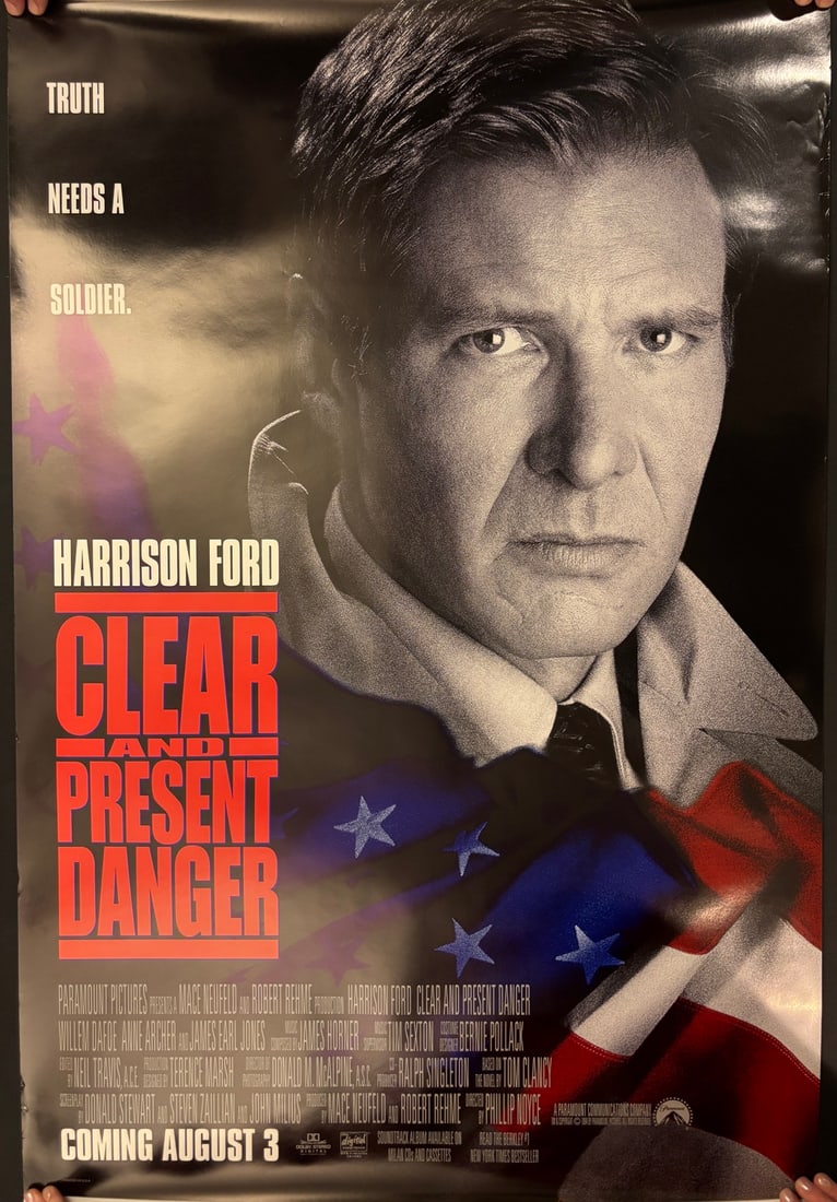 1994 Original Clear and Present Danger One-Sheet Movie Poster (1 of 1)