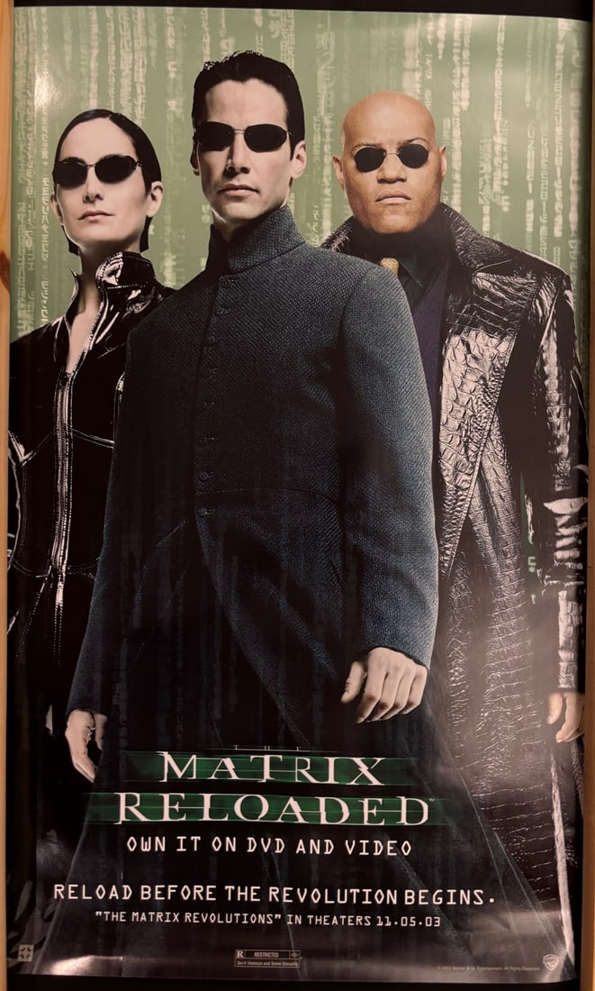 The Matrix Reloaded Original Home Media Promotional Poster (1 of 1)
