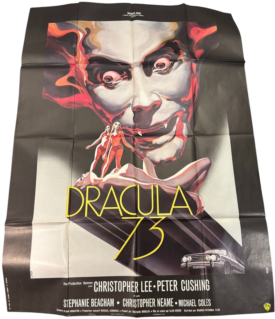 Original French Movie Poster for Dracula 73 Hammer Films 1972 (1 of 1)