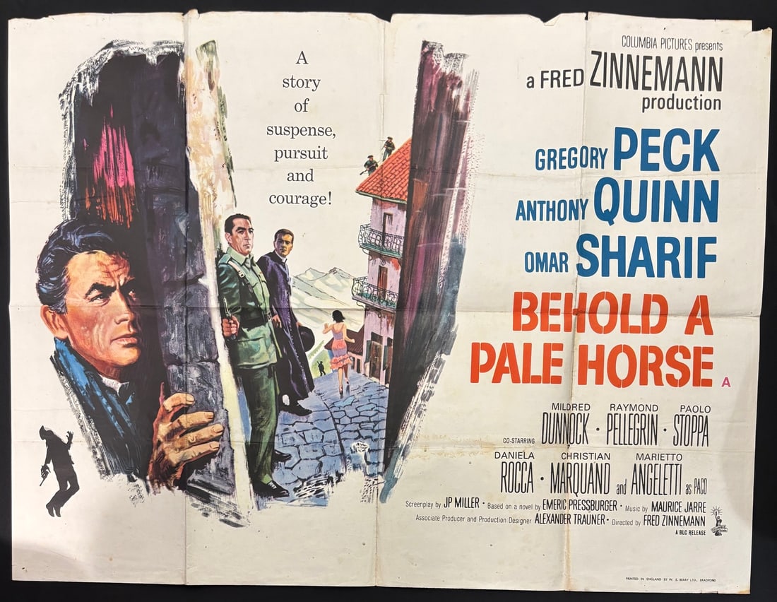 Original British Quad Movie Poster for Behold a Pale Horse 1964 (1 of 1)