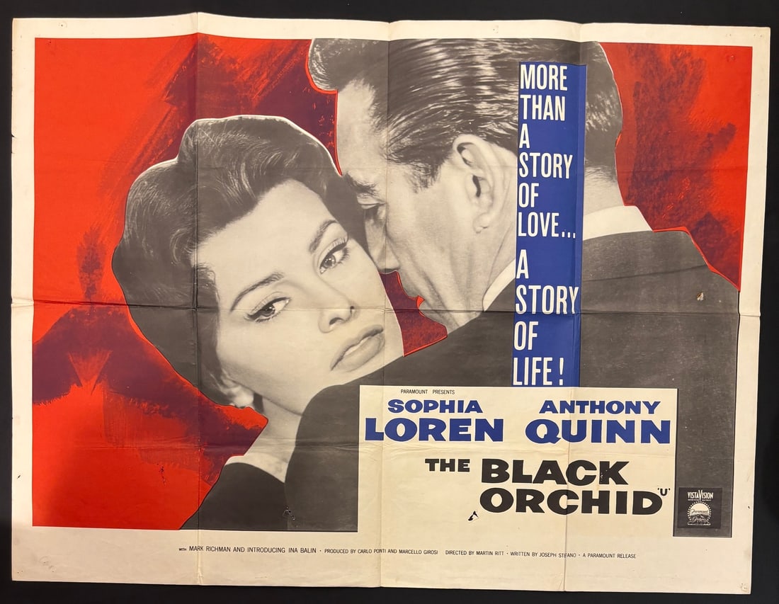Original 1959 The Black Orchid Half Sheet Movie Poster (1 of 1)