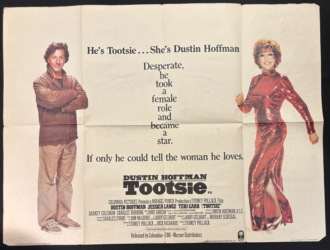 Tootsie Original 1983 British Quad Movie Poster (1 of 1)