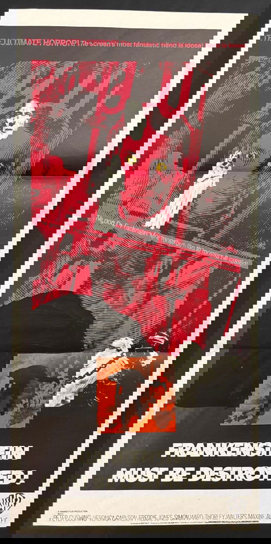 Frankenstein Must Be Destroyed Original Daybill Movie Poster (1 of 1)