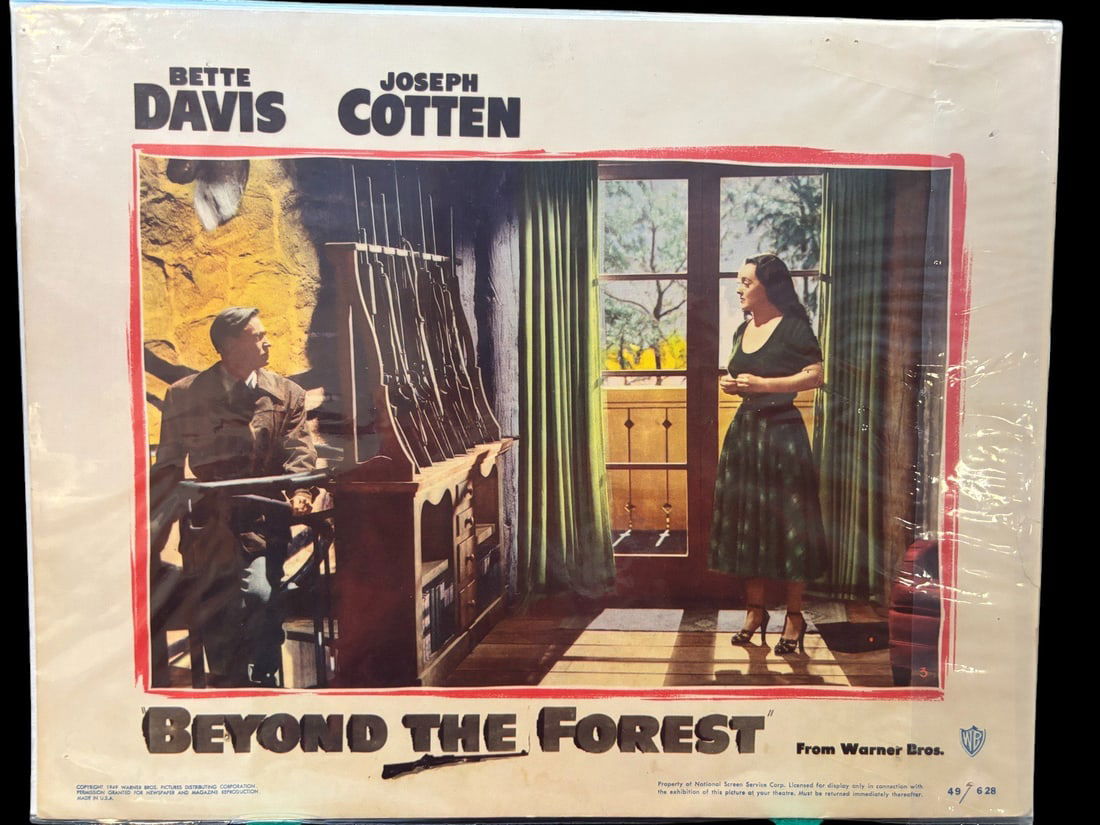 Original 1949 Beyond the Forest Lobby Card Starring Bette Davis and Joseph Cotten (1 of 1)