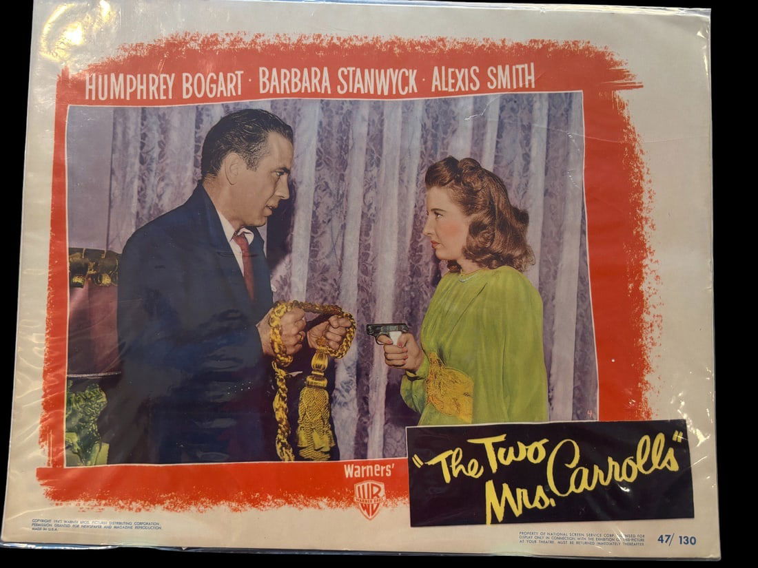 An Original 1947 Warner Bros. Lobby Card for The Two Mrs. Carrolls (1 of 1)
