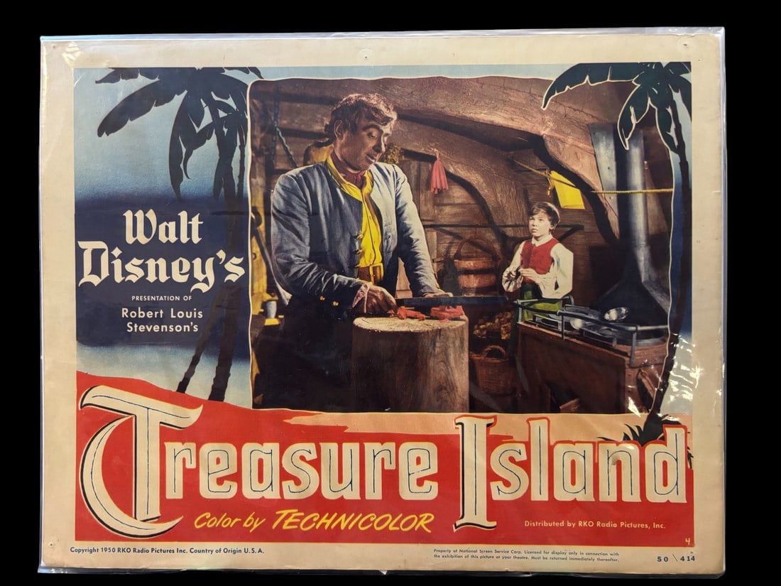 Walt Disney Treasure Island Original 1950 Movie Lobby Card (1 of 1)