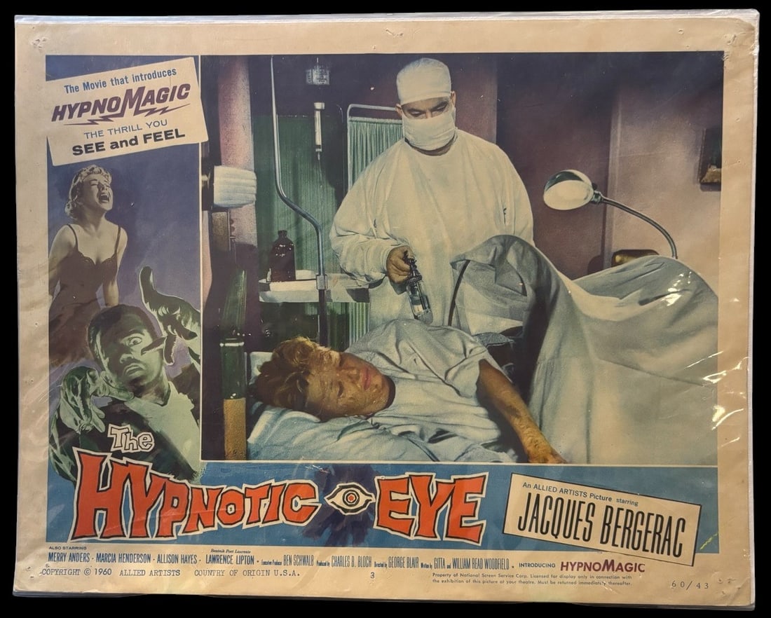 1960 The Hypnotic Eye Original Cinema Lobby Card (1 of 1)