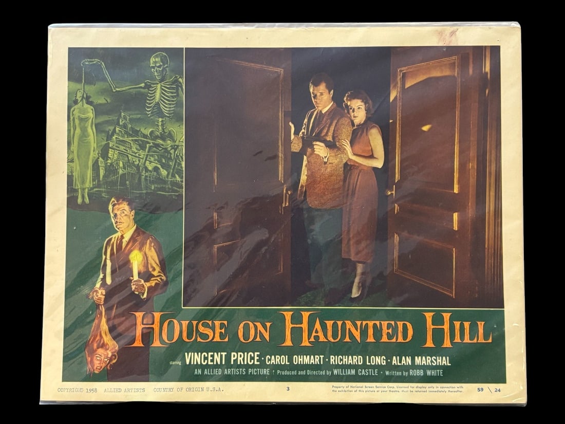 House on Haunted Hill 1958 Original Movie Lobby Card (1 of 1)