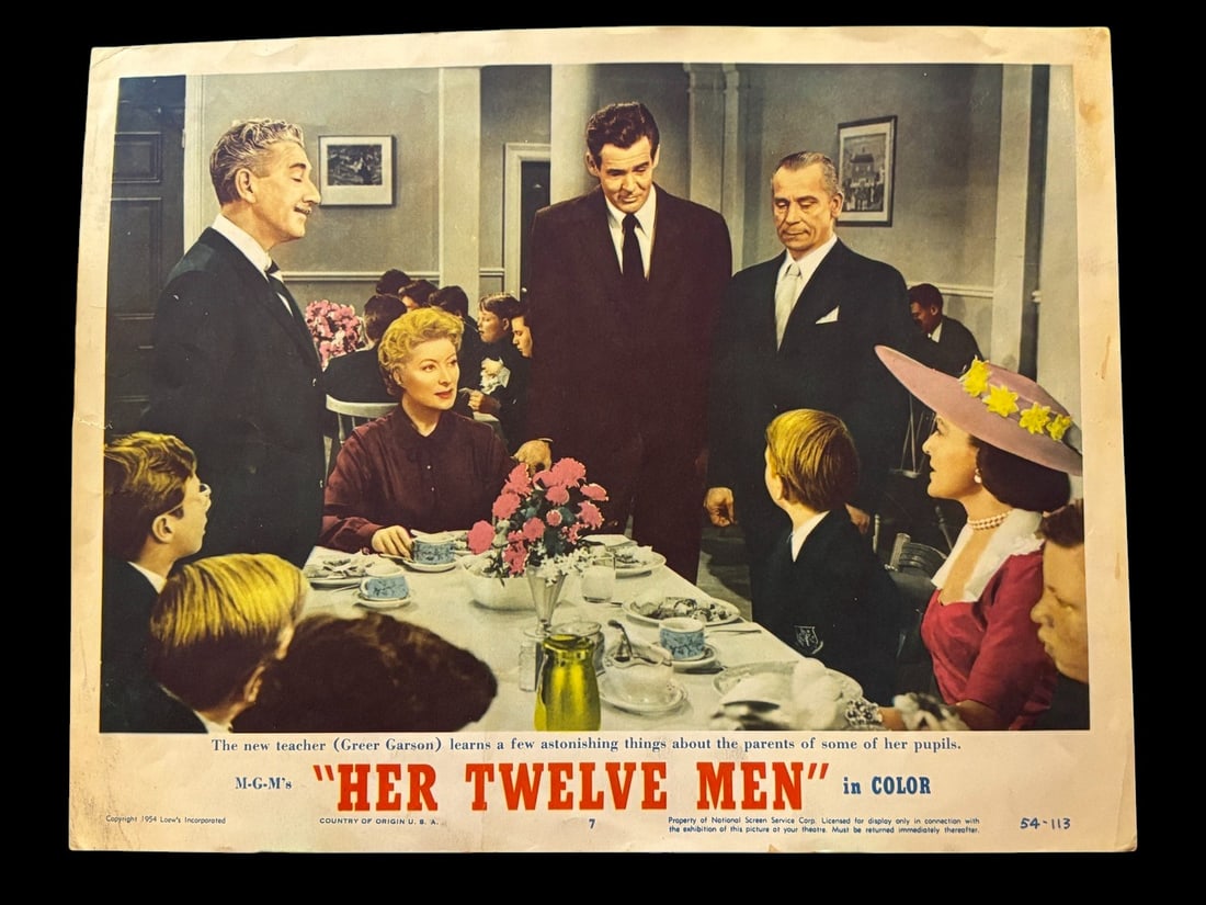 Her Twelve Men 1954 Original Movie Lobby Card Number 7 (1 of 1)