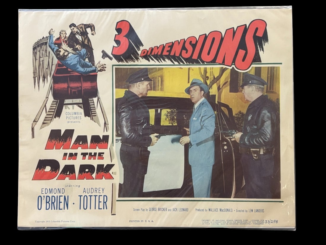 Man in the Dark Original Columbia Pictures Lobby Card 1953 (1 of 1)