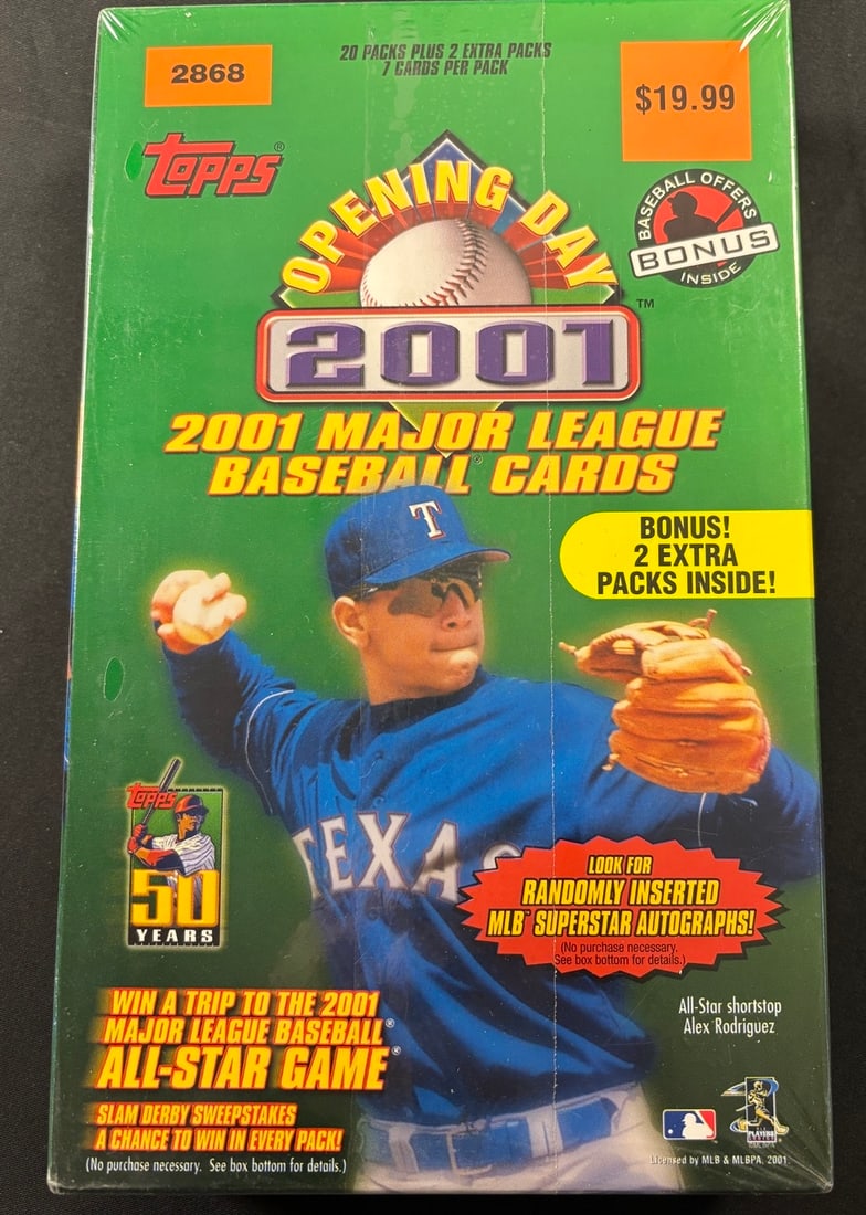 2001 Topps Opening Day Baseball 22-Pack Blaster Box (1 of 1)