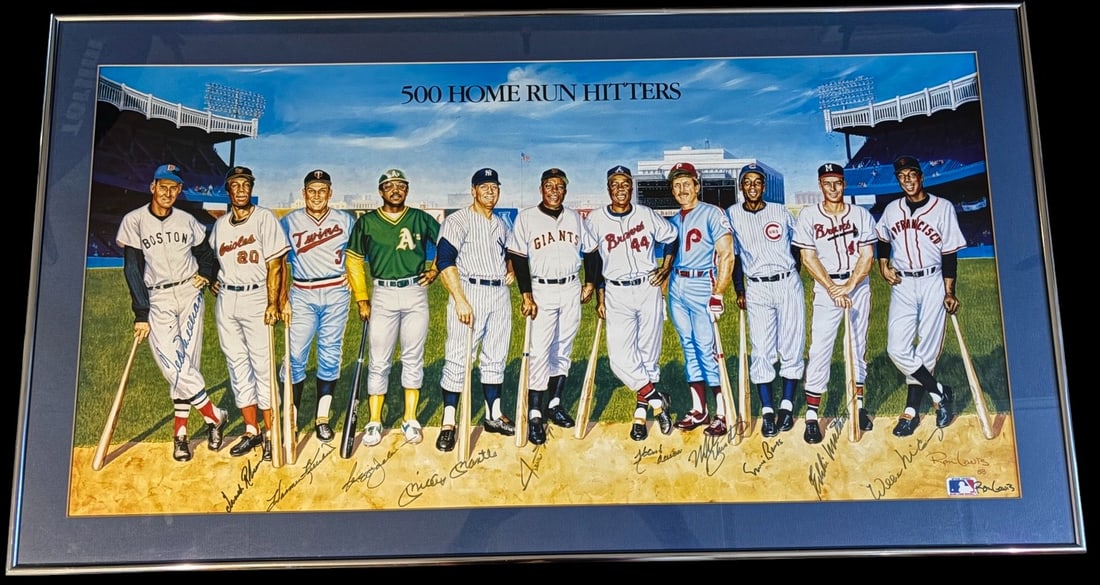1988 Ron Lewis 500 Home Run Club Multi-Signed Lithograph - Autographed (1 of 4)