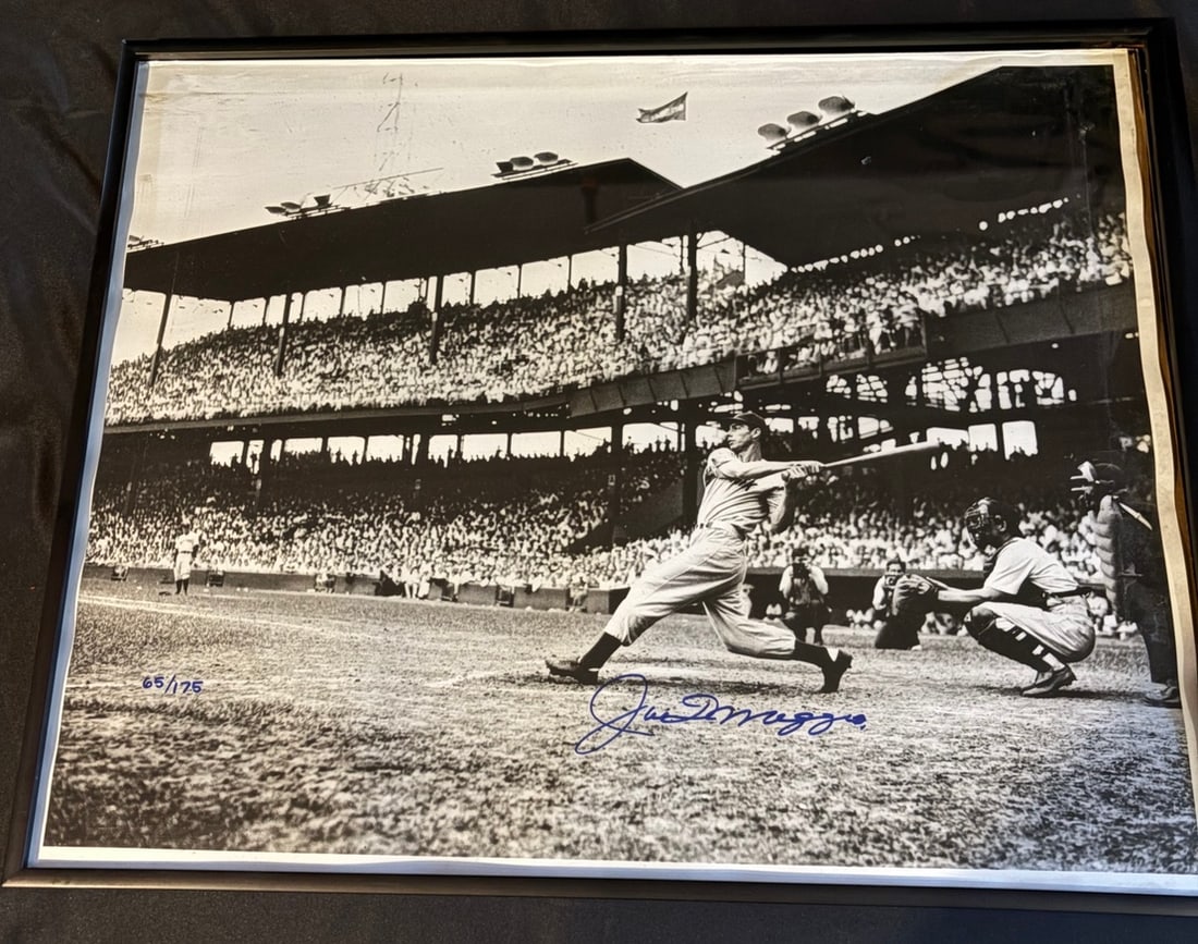 Joe DiMaggio Batting Signed Limited Edition Print by Bettmann (1 of 3)
