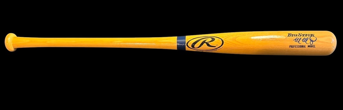 Willie Wilson Autographed Rawlings Adirondack Big Stick Professional Model Baseball Bat (1 of 3)