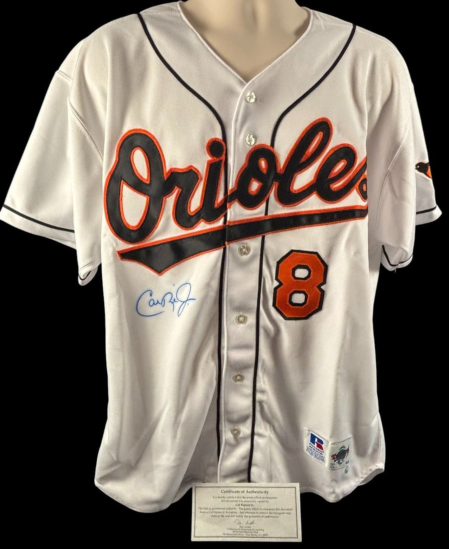 Cal Ripken Jr. Signed Baltimore Orioles Russell Athletic Authentic Diamond Collection Jersey (1 of 4)