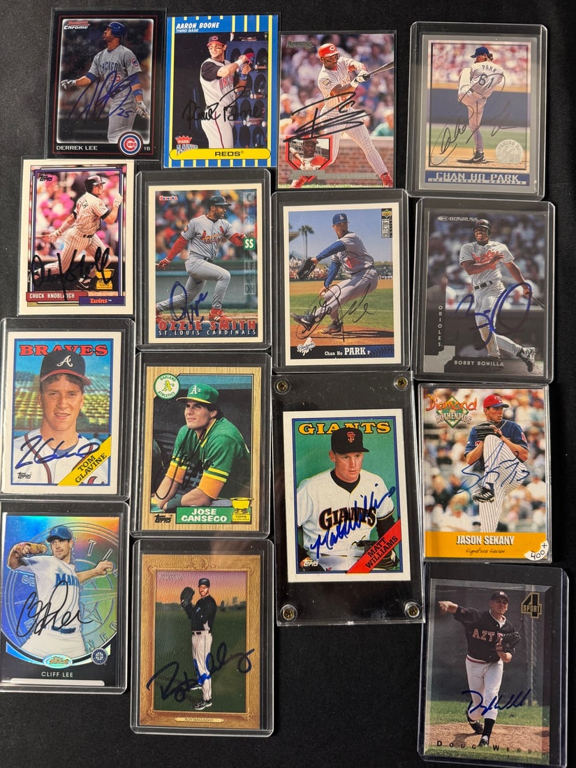 A Collection of Autographed Major League Baseball Trading Cards (1 of 1)