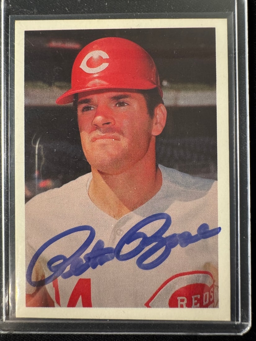 1985 Topps Renata Galasso Pete Rose Signed Cincinnati Reds Baseball Card SIGNED (1 of 1)