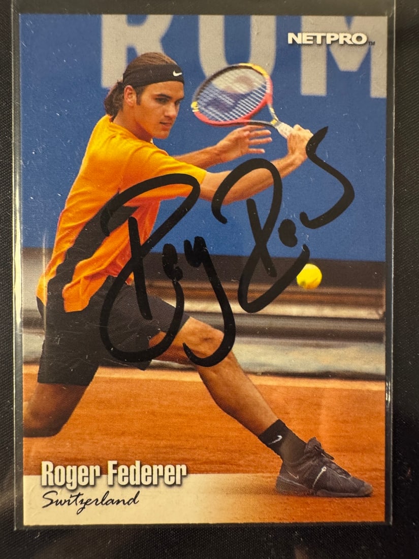 2003 NetPro Tennis 90 Roger Federer Signed Rookie Card (1 of 1)
