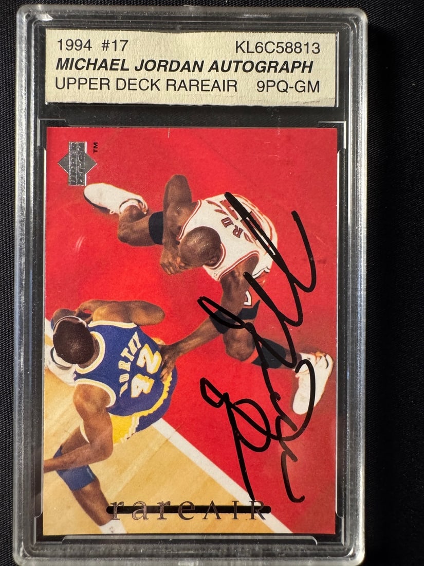 1994 Upper Deck Rare Air Michael Jordan Autographed Trading Card No. 17 (1 of 1)