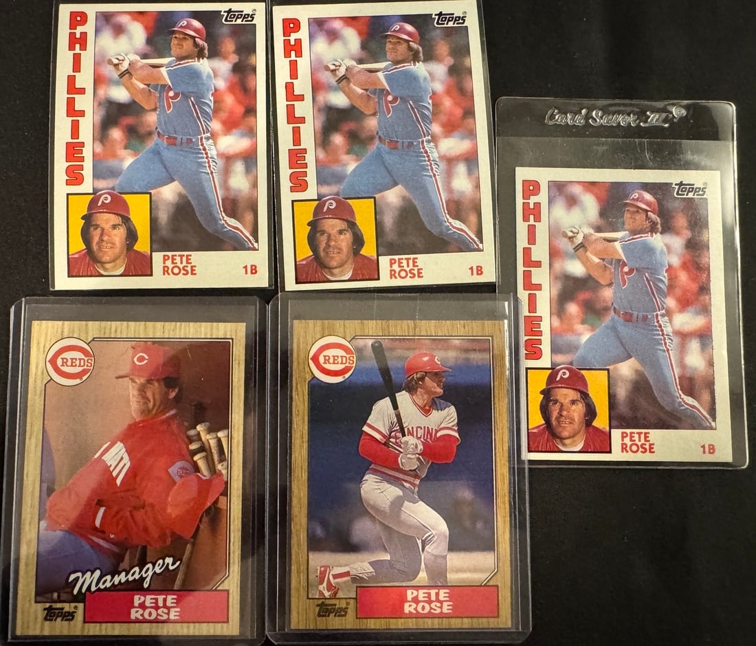 1982 and 1987 Topps Pete Rose Baseball Cards (1 of 1)