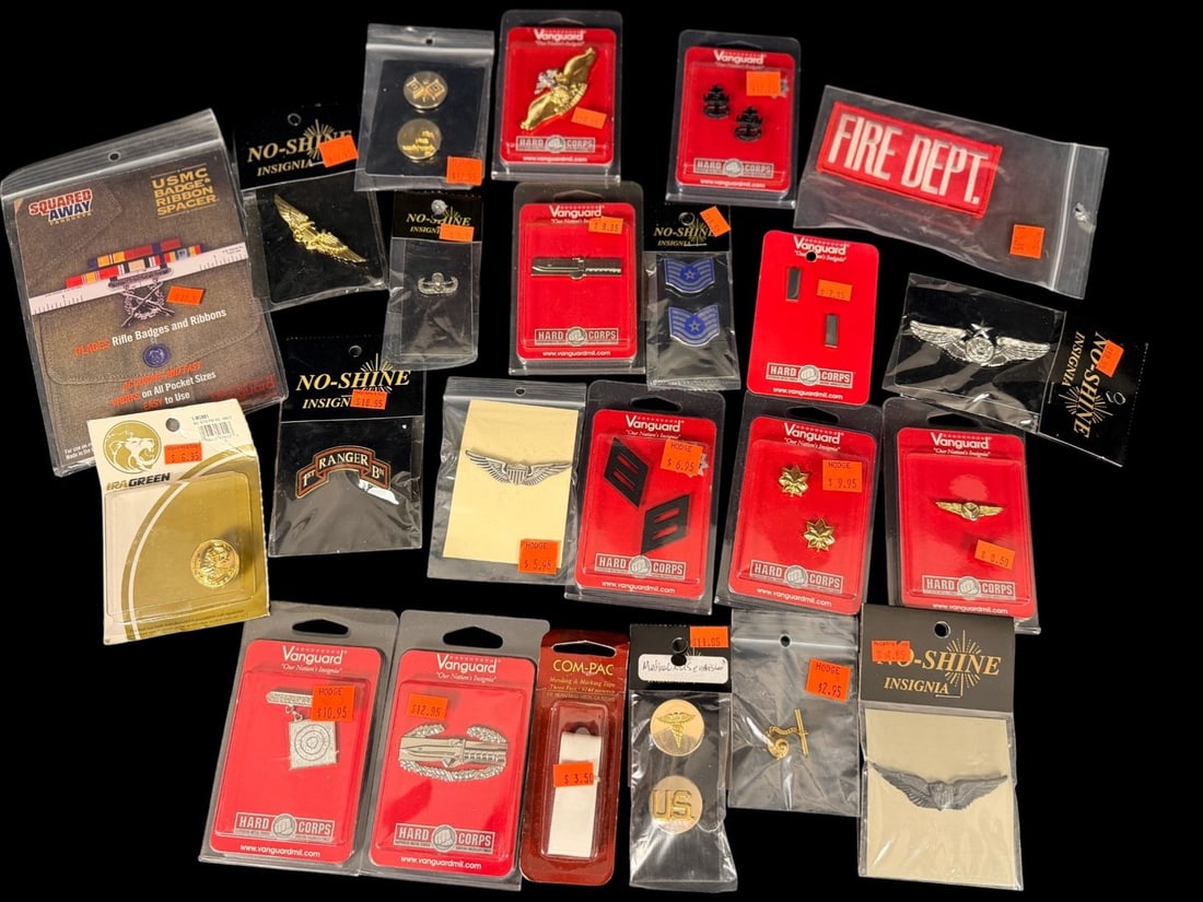 Current US Military Insignia Dealers Lot: All in original packaging